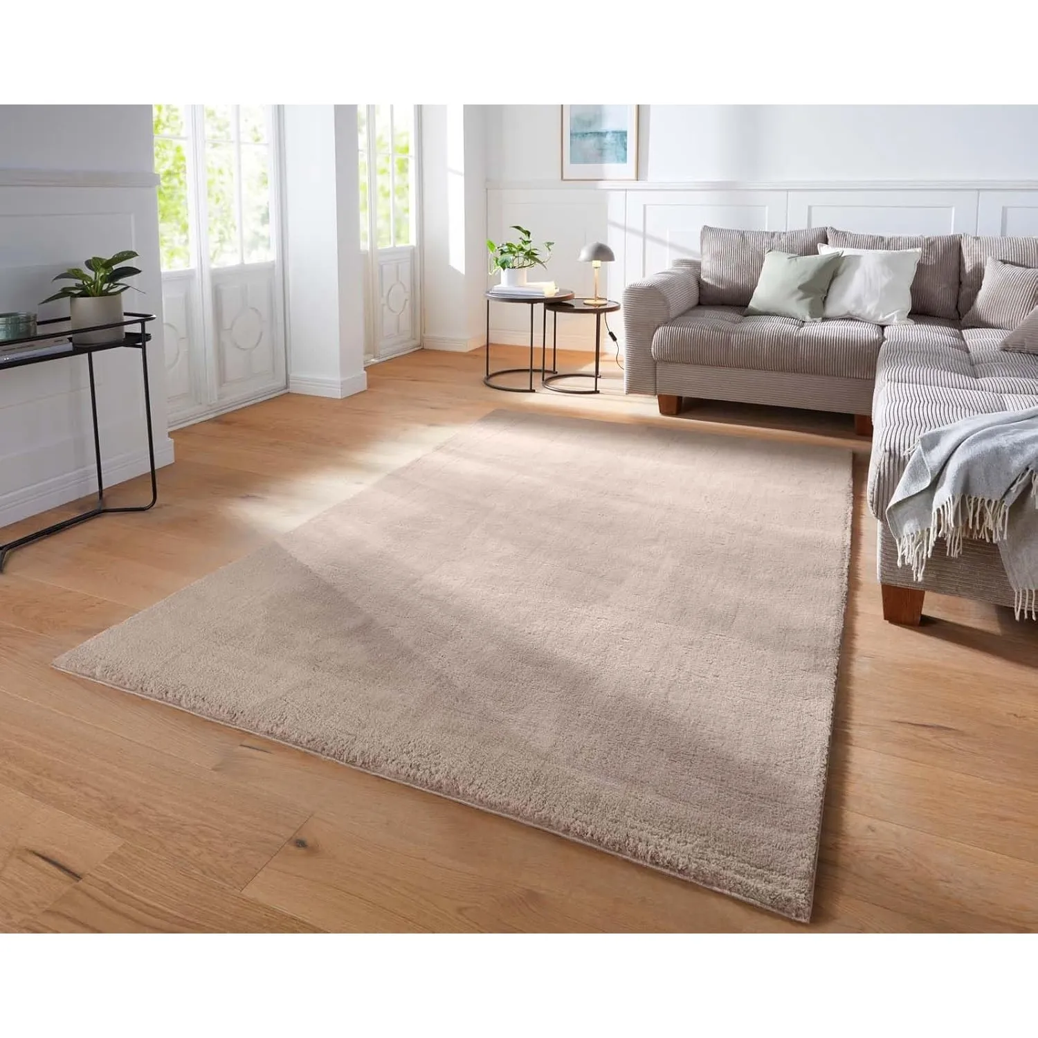 Taracarpet Supersoft kurzflor Teppich Fiona Wohnzimmer Schlafzimmer Kinderzimmer Flur Läufer waschbar rutschfest Uni Ne…