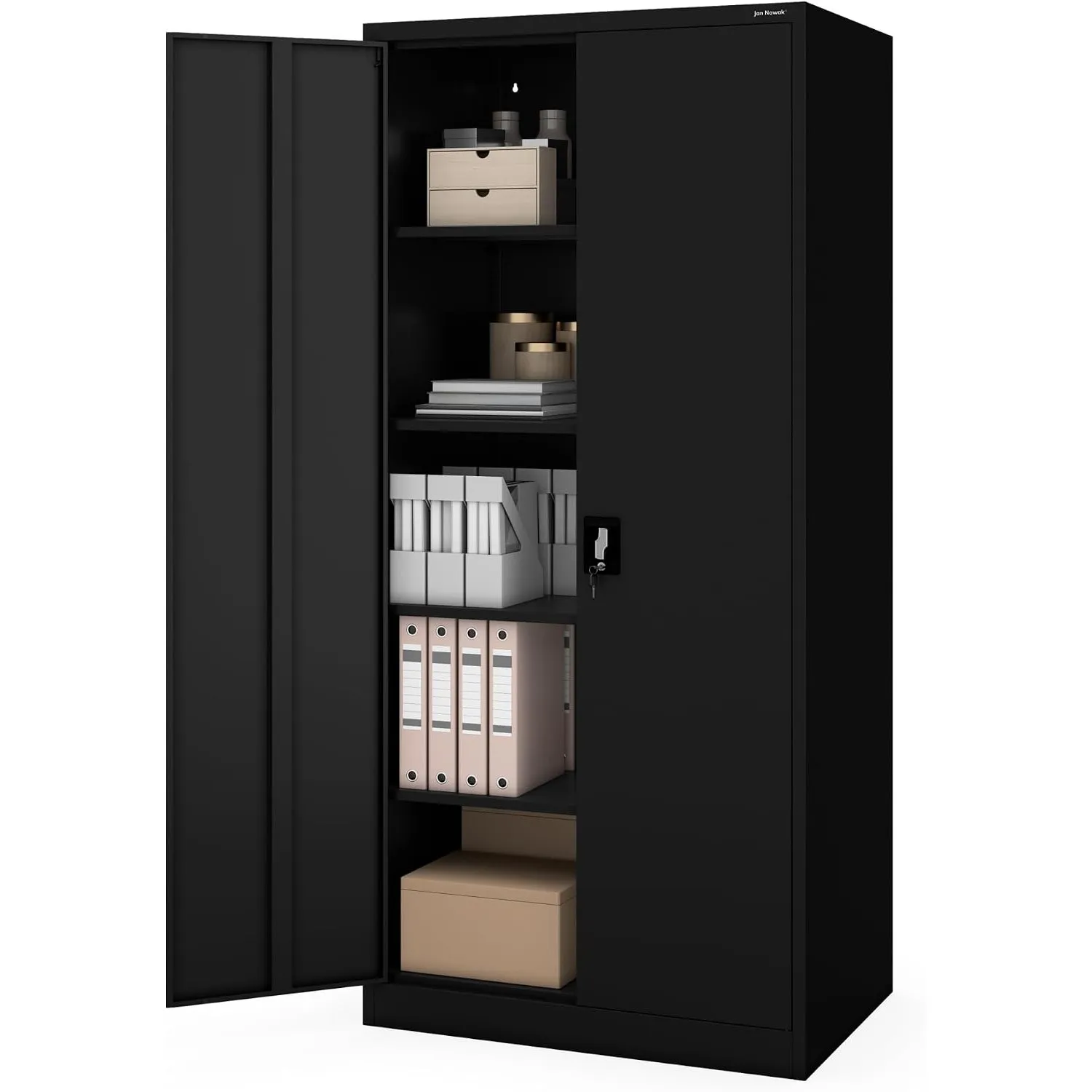 Jan Nowak Aktenschrank Büroschrank Metallschrank abschließbar 195x60x90 cm
