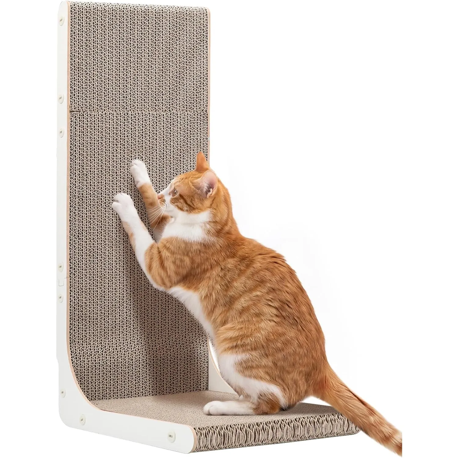 Gimars Hole 58cm Kratzbrett Katze L-Form, stabiles Set aus Kratzpappe für Katzen, vertikales Kratzmöbel zum Schutz von …