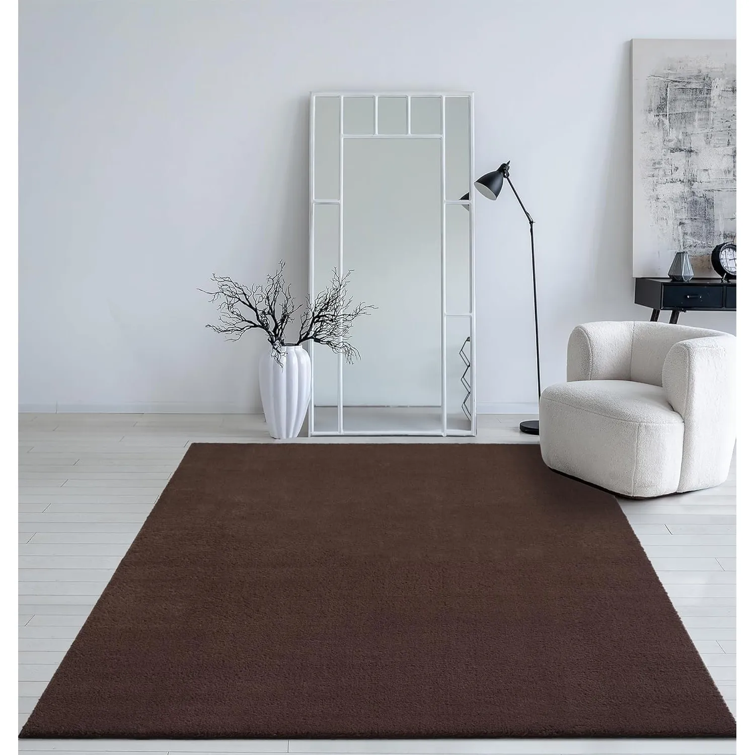 Mia´s Teppiche Taos – kuscheliger Kurzflor Teppich in Felloptik, super Soft & waschbar bis 30°C, mit Anti-Rutsch-Unters…