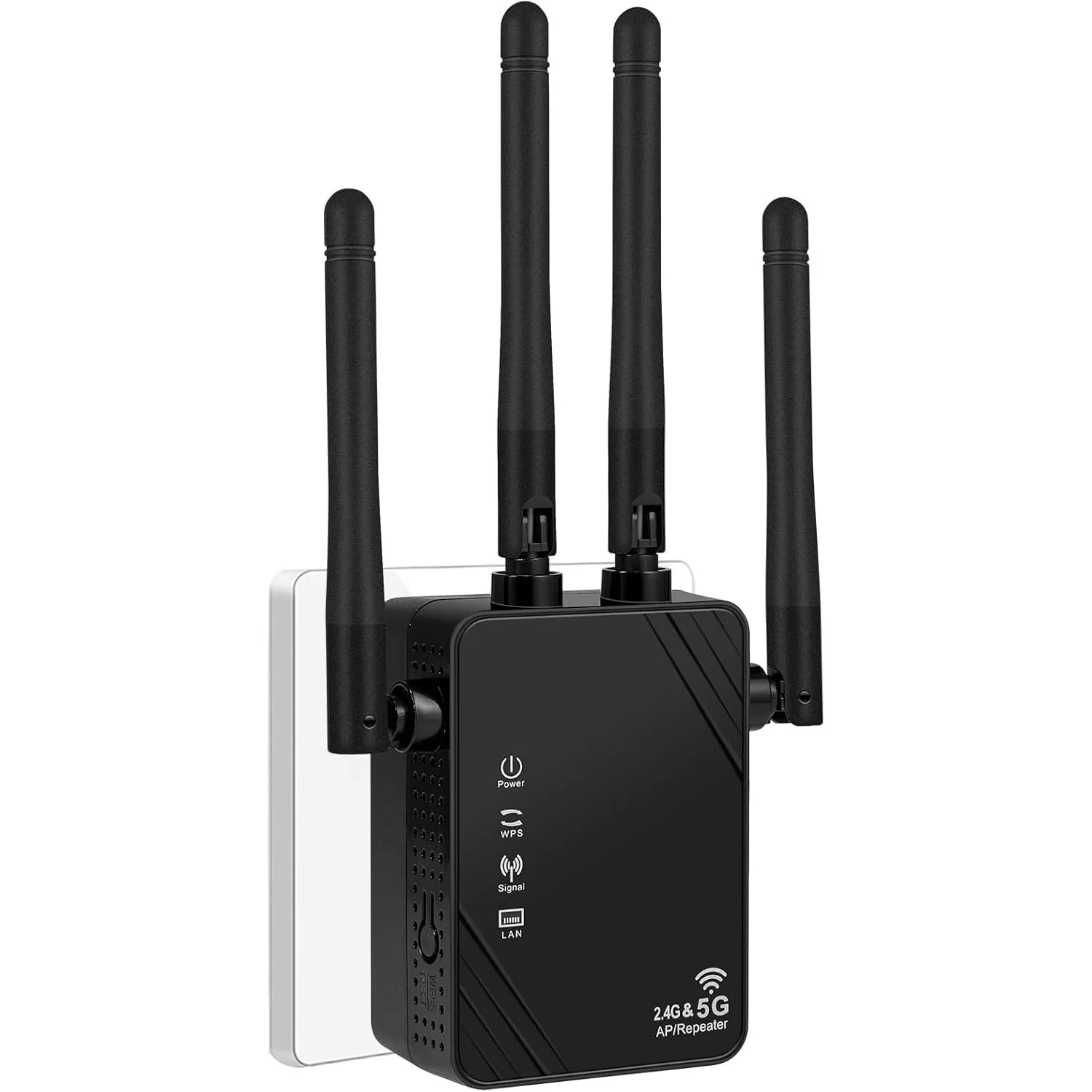 WLAN Verstärker, 1200Mbit/s WLAN Repeater, 5G & 2.4G Dualband Ultraxtender WiFi Verstärker mit LAN anschluss, WPS, Komp…