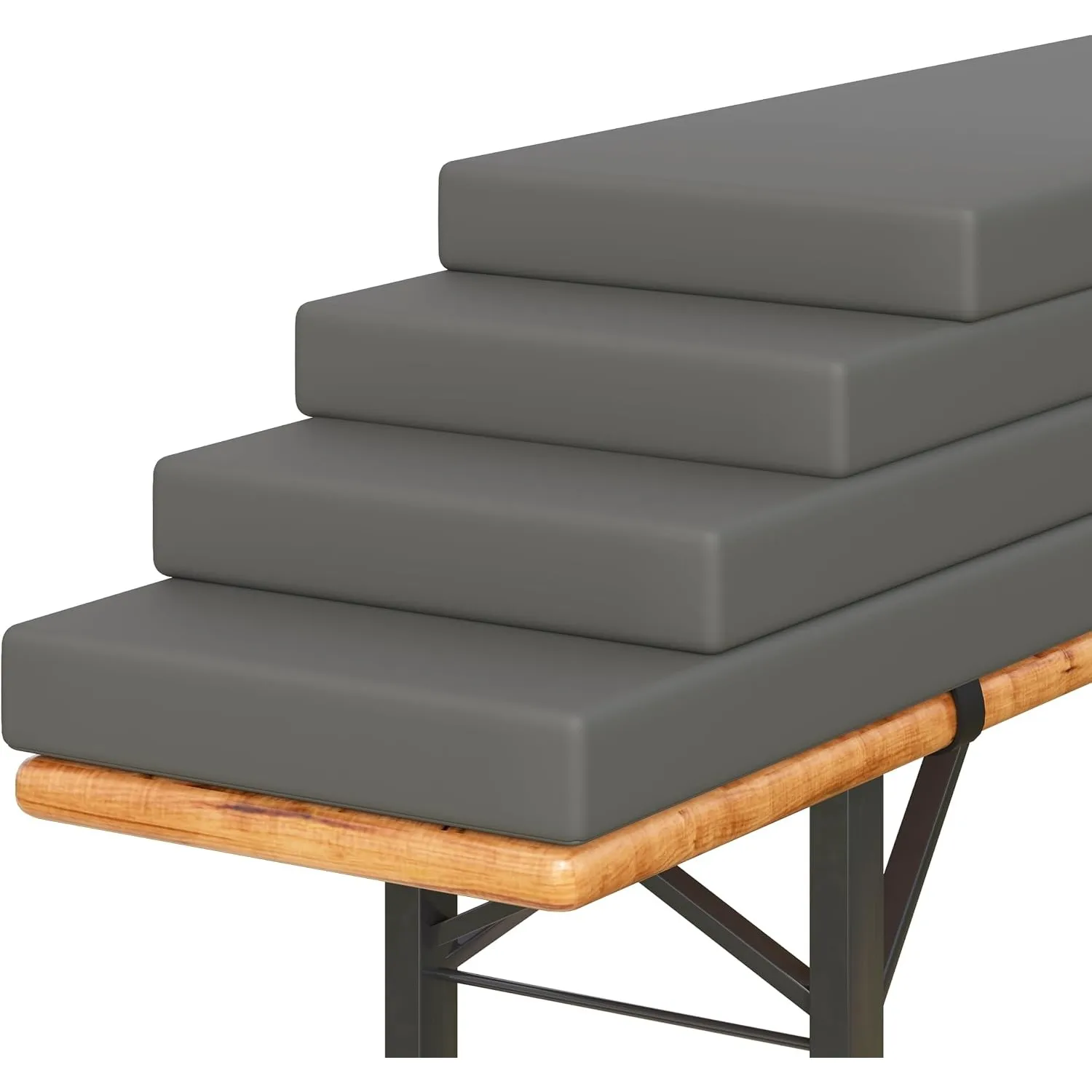 Amopatio 4er Set Bierbankauflage Gepolstert, 220x25x4 cm XL Biertischgarnitur Auflagen Outdoor & Indoor, Bezug waschbar…