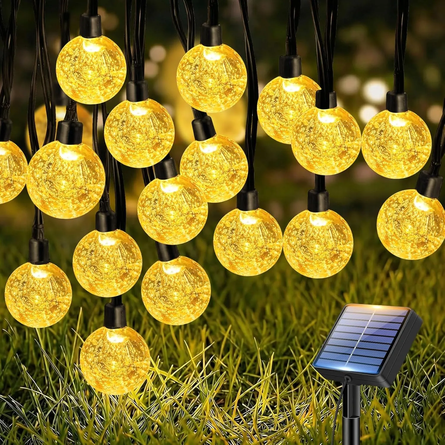 btfarm 10 m Solar Fairy Lights Outdoor, LED Crystal Balls Solar Fairy Lights Outdoor Weatherproof IP65 Waterproof, 8 Mo…