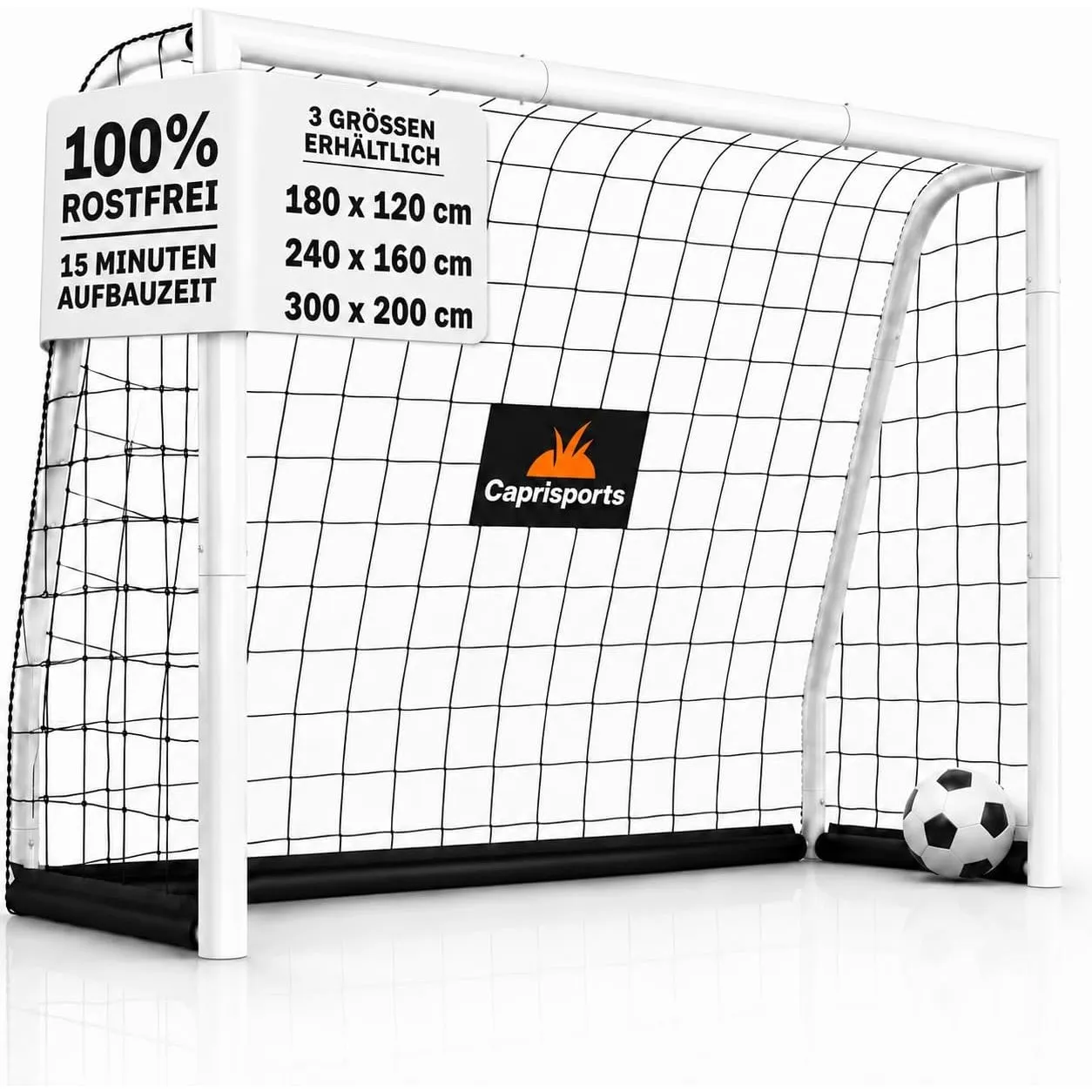 Fußballtor Kinder [EXTREM STABIL] - [ROSTFREI] Fussballtore für Garten Kinder - Fussball Tor mit Erdanker für optimalen…
