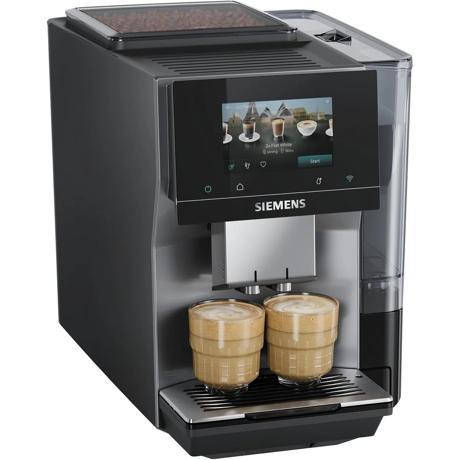 Siemens Kaffeevollautomat EQ700i Aroma, TP725E01, Grau, >40 Getränke