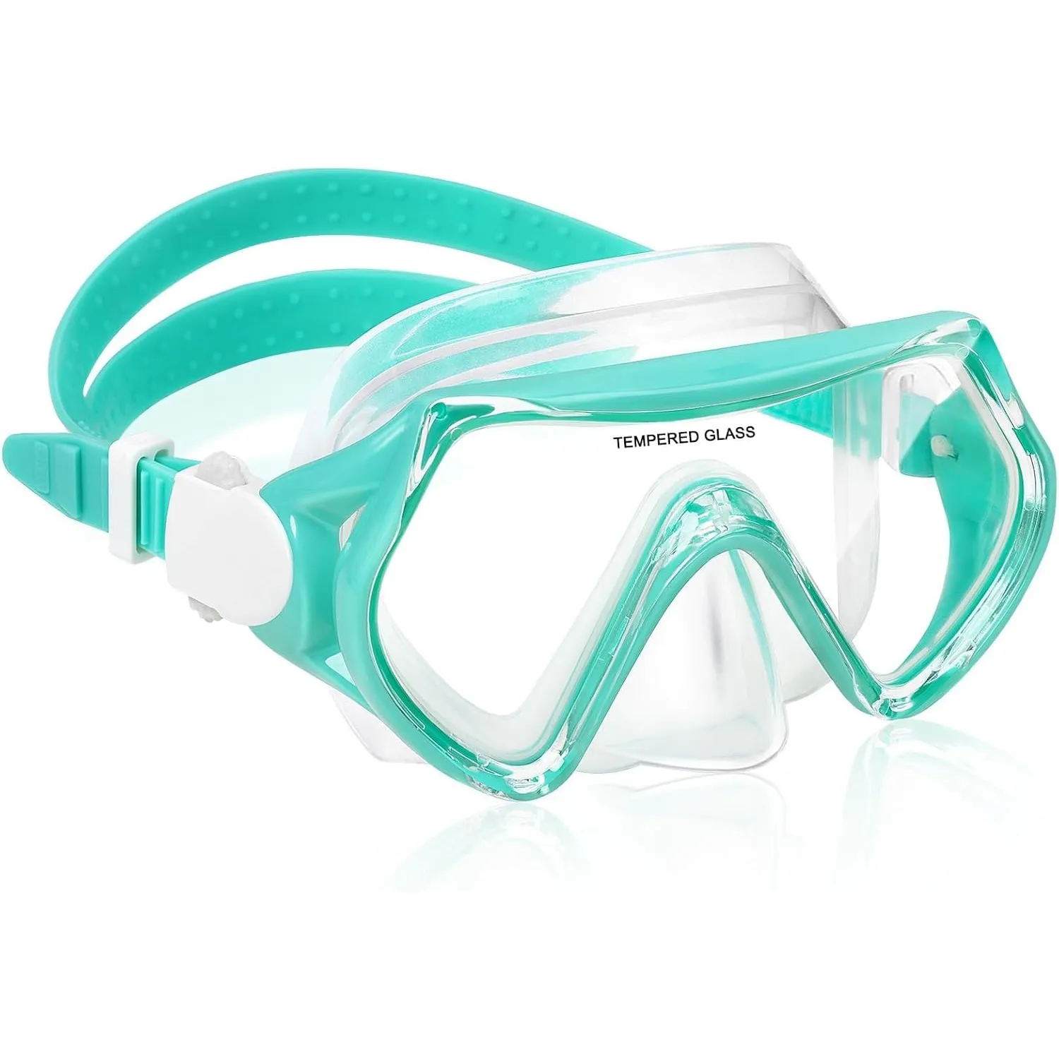 Taucherbrille Kinder, Schwimmbrille 4-12 Jahre, Schnorchelmaske mit Nasenabdeckung, 180° Panorama HD, Anti-Beschlag, An…