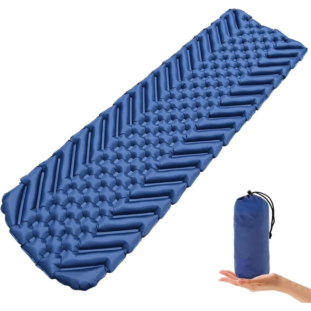 Isomatte Camping Outdoor Ultraleicht Camping Isomatte Aufblasbare, wasserdichte Faltbar Luftmatratze, Kleines Packmass …