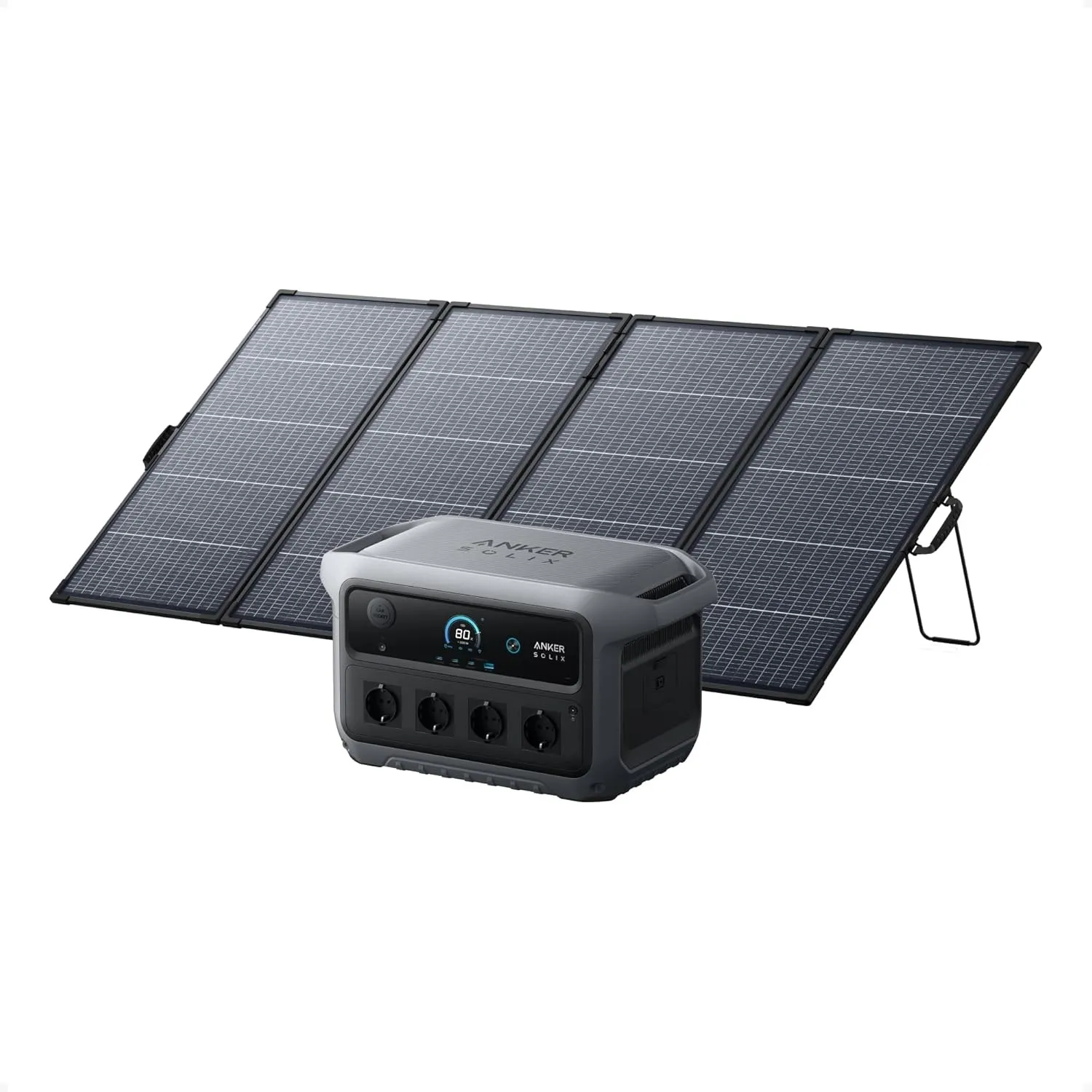 Anker SOLIX C2000 Gen 2 Tragbare Powerstation mit 400W Solarpanel, 2400W (Spitzenleistung 4000W) Solargenerator, Voll g…