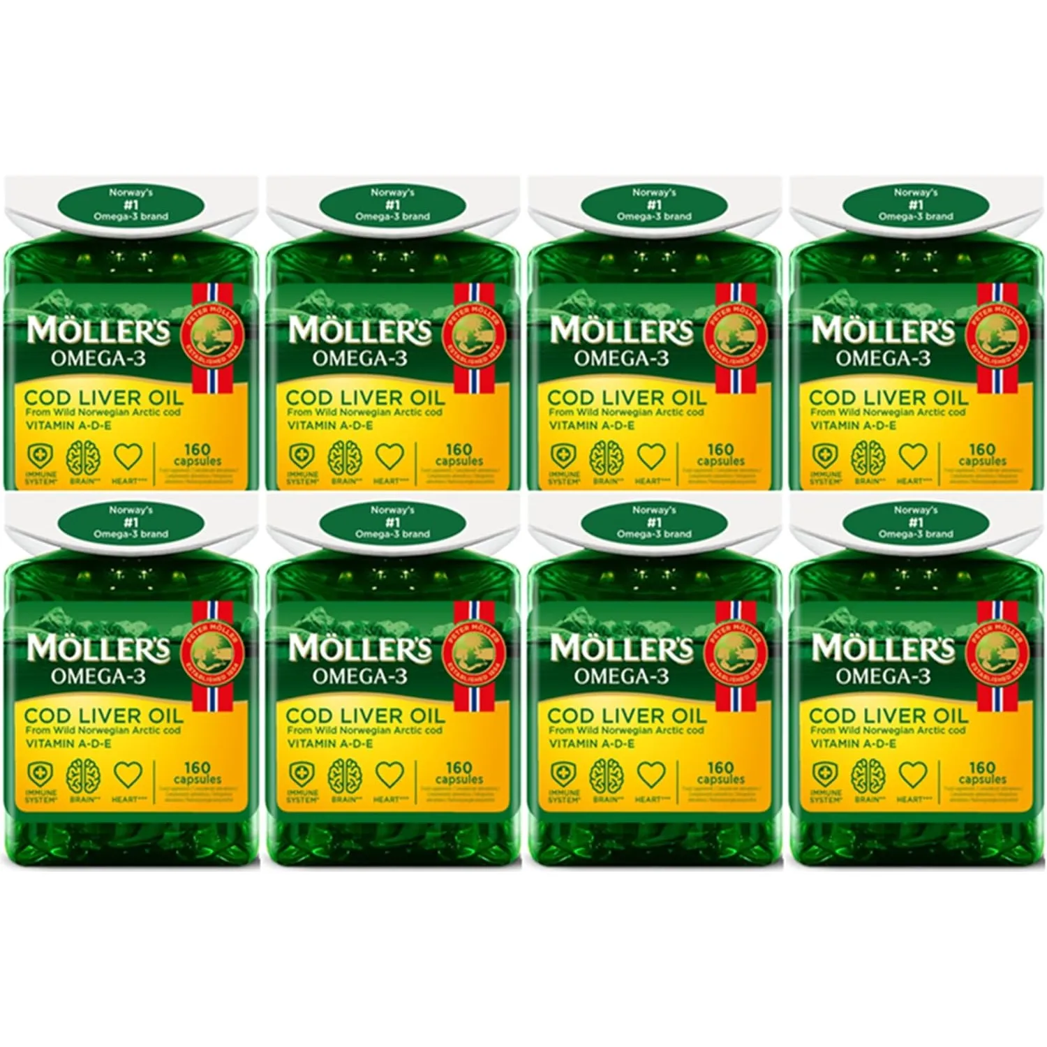 Moller’s ® | Lebertran Kapseln | Omega-3-Fettsäuren DHA & EPA, Enthält Vitamin A, D & E, Unterstützt Immunsystem, Herzf…