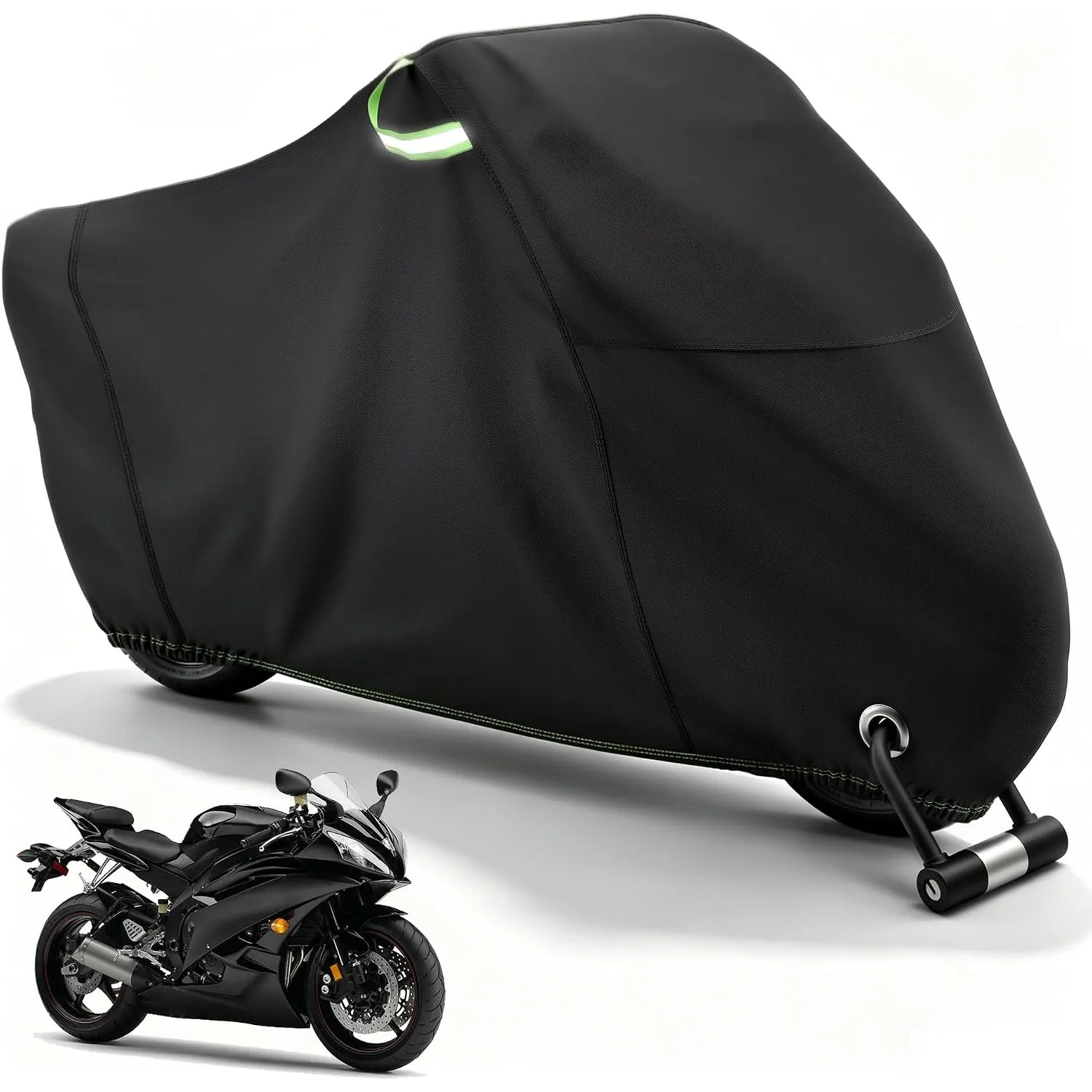 Homoto Premium Motorrad Abdeckplane 420D Oxford - Wasserdicht, Extrem Reißfest & UV-Beständig, Outdoor & Indoor Allwett…