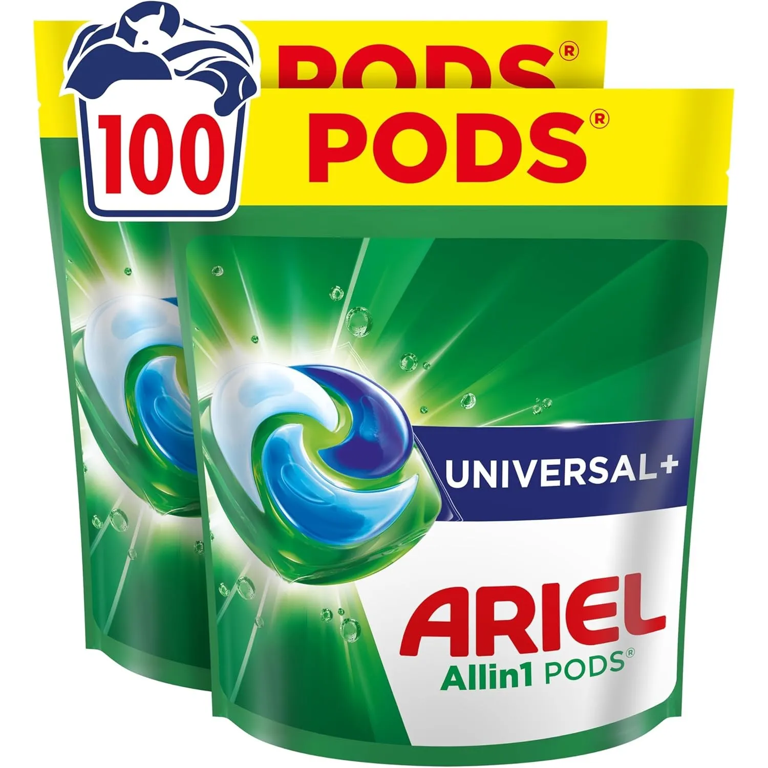 Ariel Pods Universal+ Waschmittel, 100 Wäschen