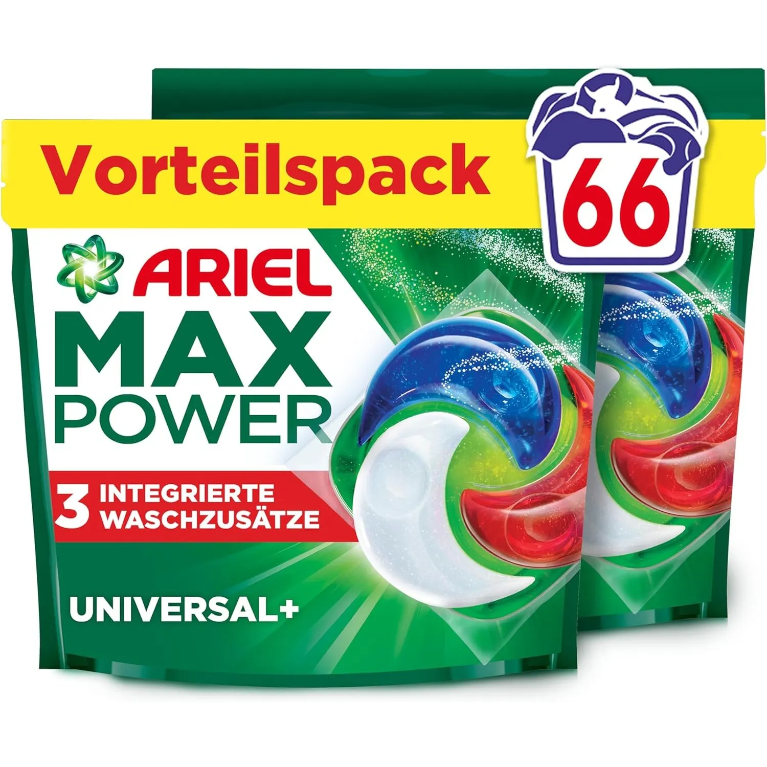 Ariel Max Power Pods Universal+ Waschmittel, 66 Wäschen