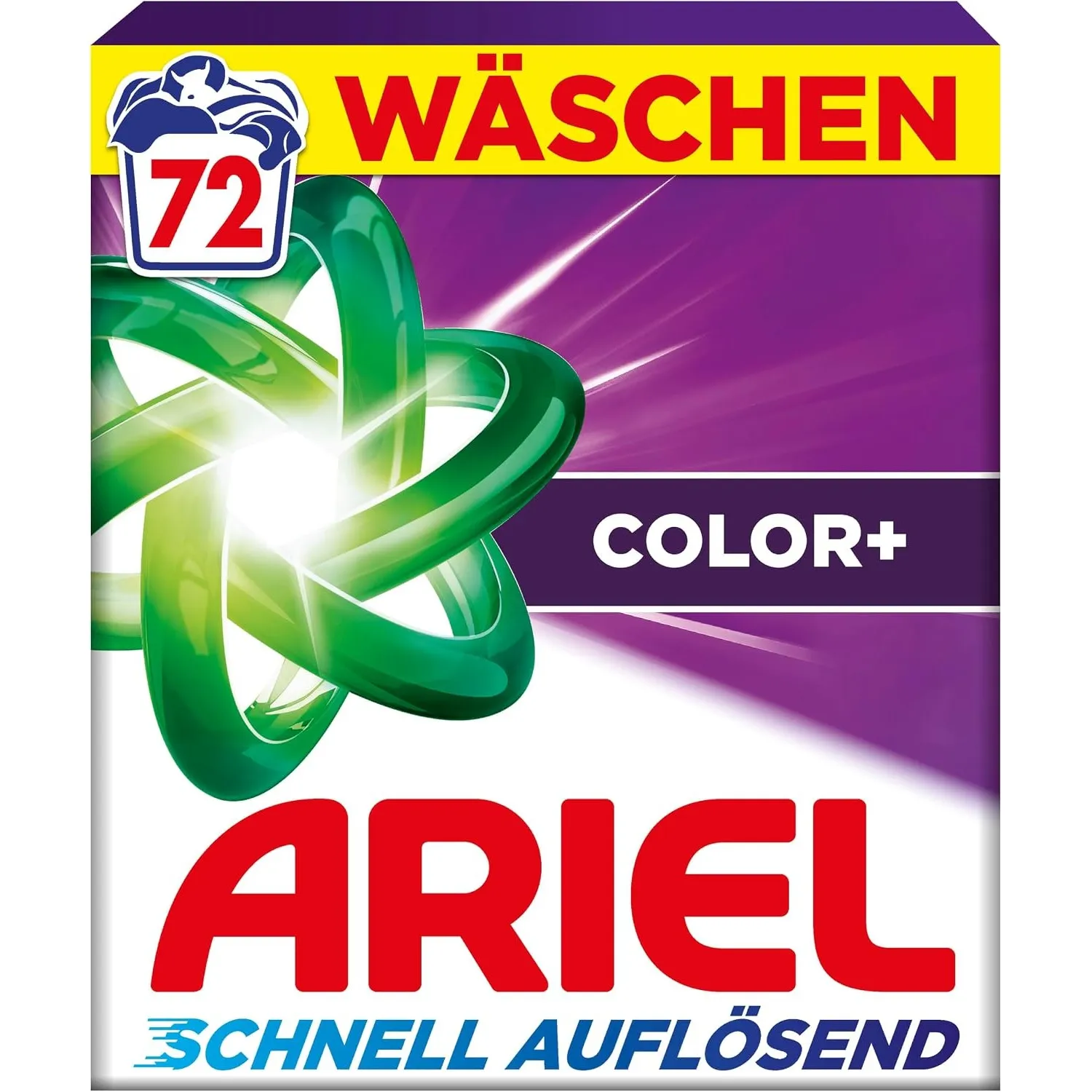 Ariel Pulverwaschmittel Color+, 72 Wäschen