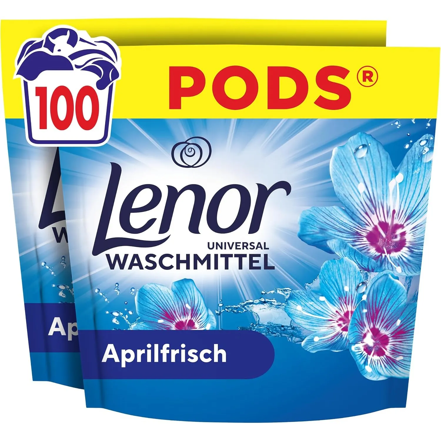 Lenor Pods Aprilfrisch Waschmittel, 100 Wäschen