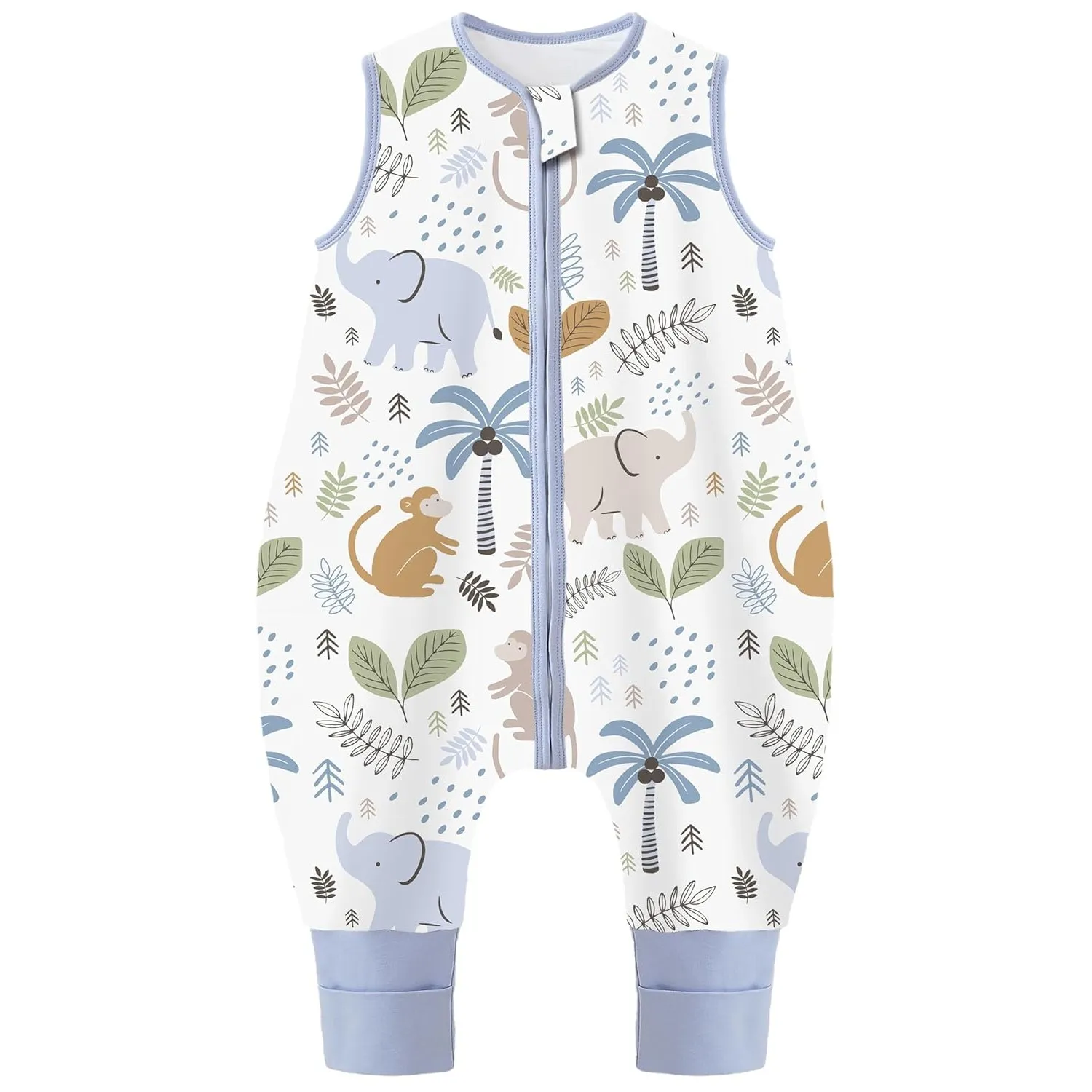 Chilsuessy Baby Schlafsack mit Füßen 1 Tog Kinder Sommer Schlafsack mit Beinen 100% Baumwolle Schlafstrampler für Junge…