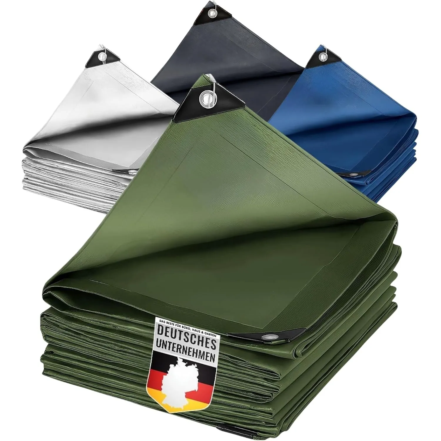 KARAT Abdeckplane 240g/m² wasserdicht 4x6m Anthrazit Allzweckplane für Schutz vor Witterung - Top geeignet für Gartenbe…