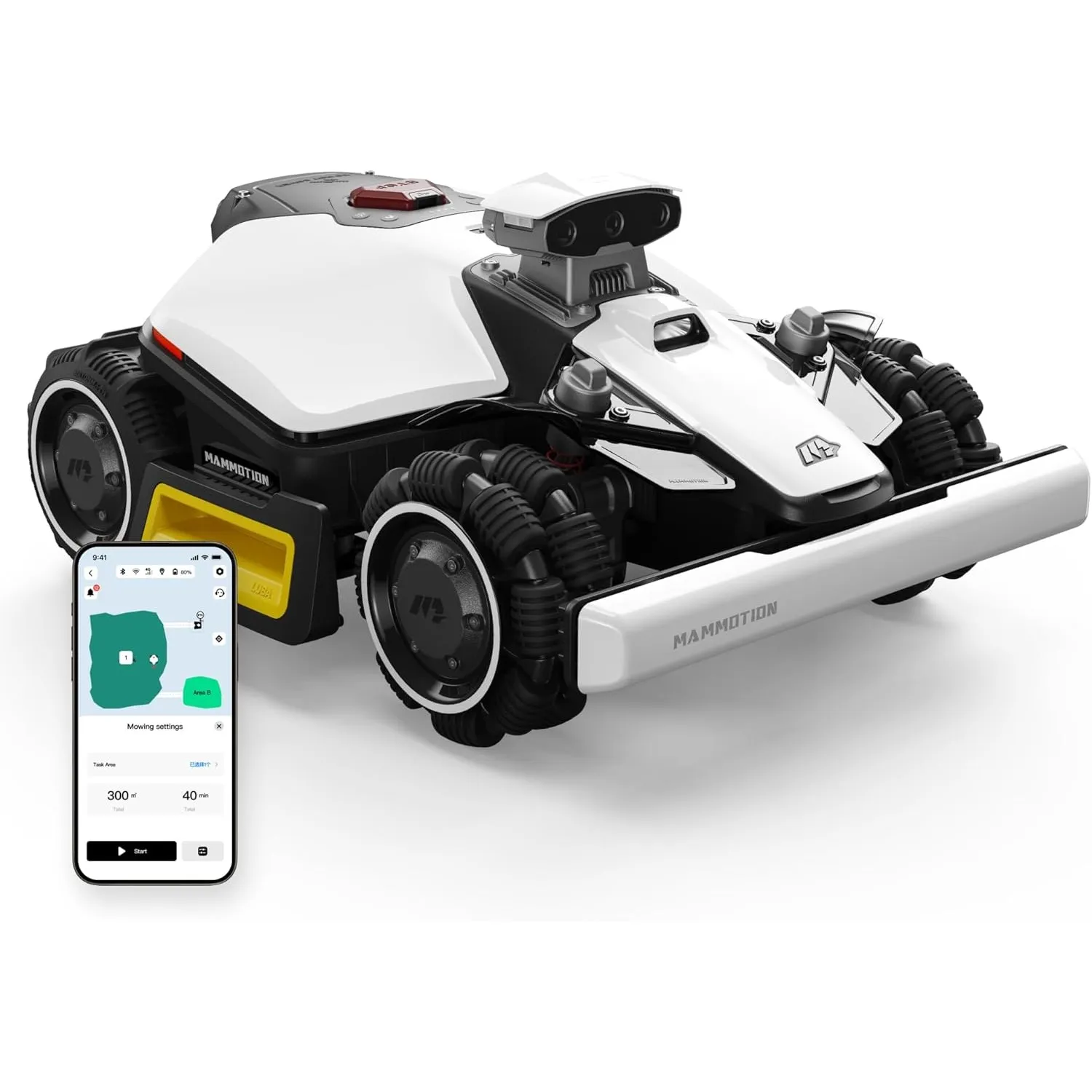 MAMMOTION LUBA Mini 2 AWD 1000 Mähroboter ohne Begrenzungskabel, Für 1000㎡