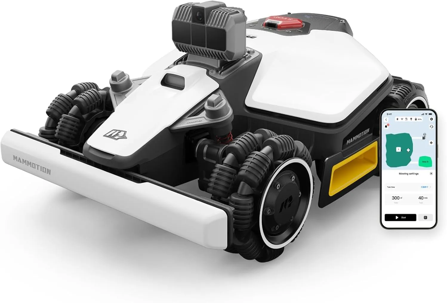 MAMMOTION LUBA mini AWD LiDAR Mähroboter ohne Begrenzungskabel Mit 3D LiDAR + Vision, Ohne RTK-Antenne, Automatische Ka…