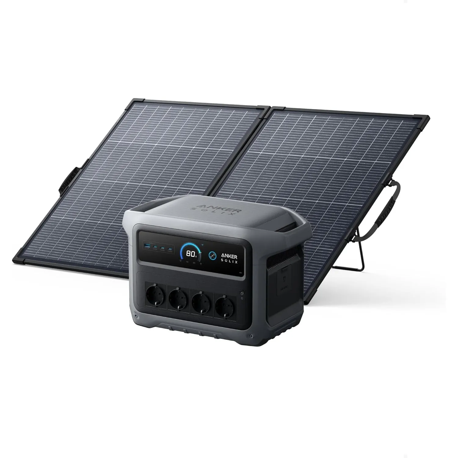 Anker SOLIX C1000 Gen 2 Tragbare Powerstation mit 200W Solarpanel, 2.000W Solargenerator, vollständige Aufladung in 49 …