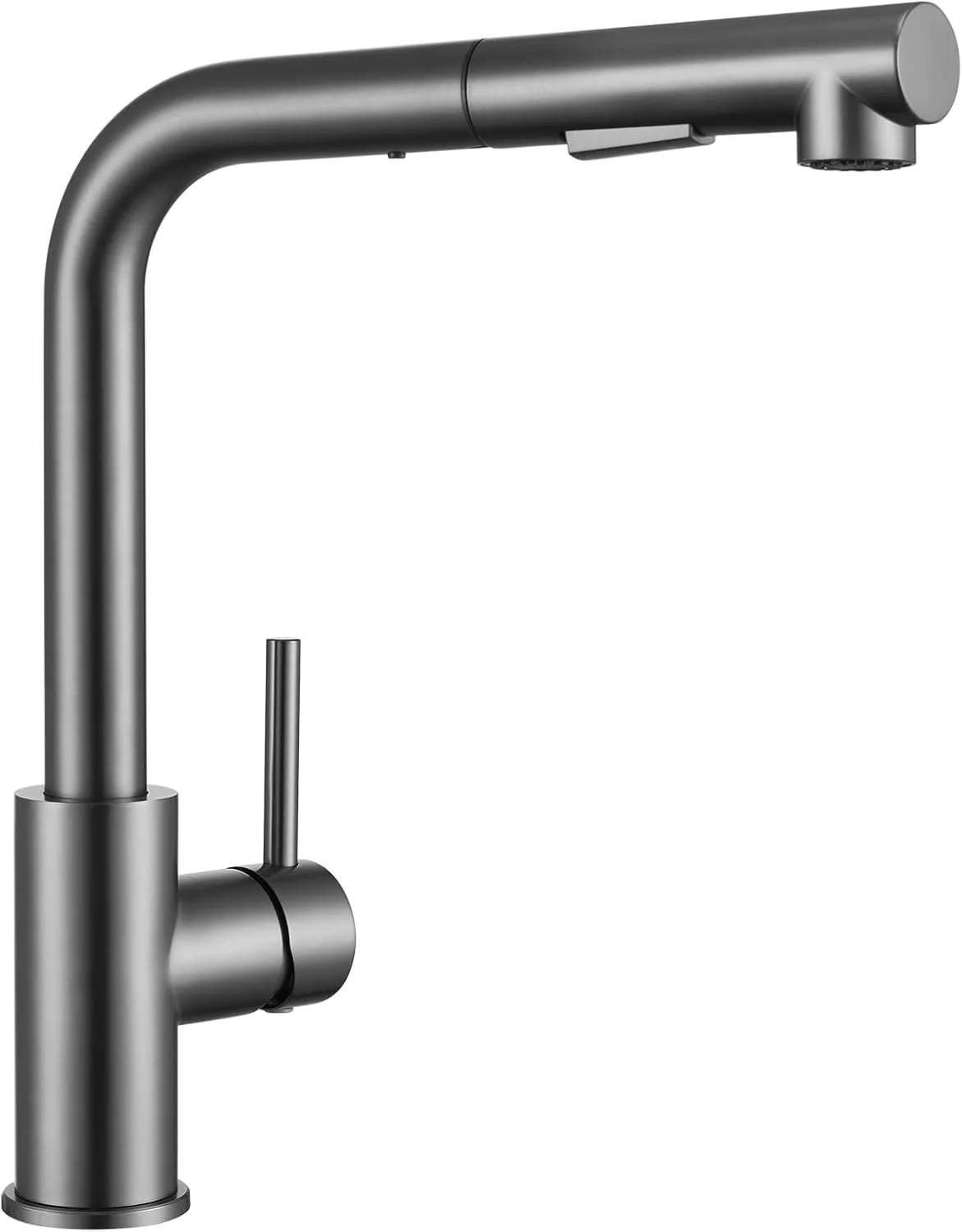 Wasserhahn Küche, Küchenarmatur Ausziehbar, Hochdruck Armatur Küche, Mischbatterie Küche mit Brause Zwei Wasserstrahlar…
