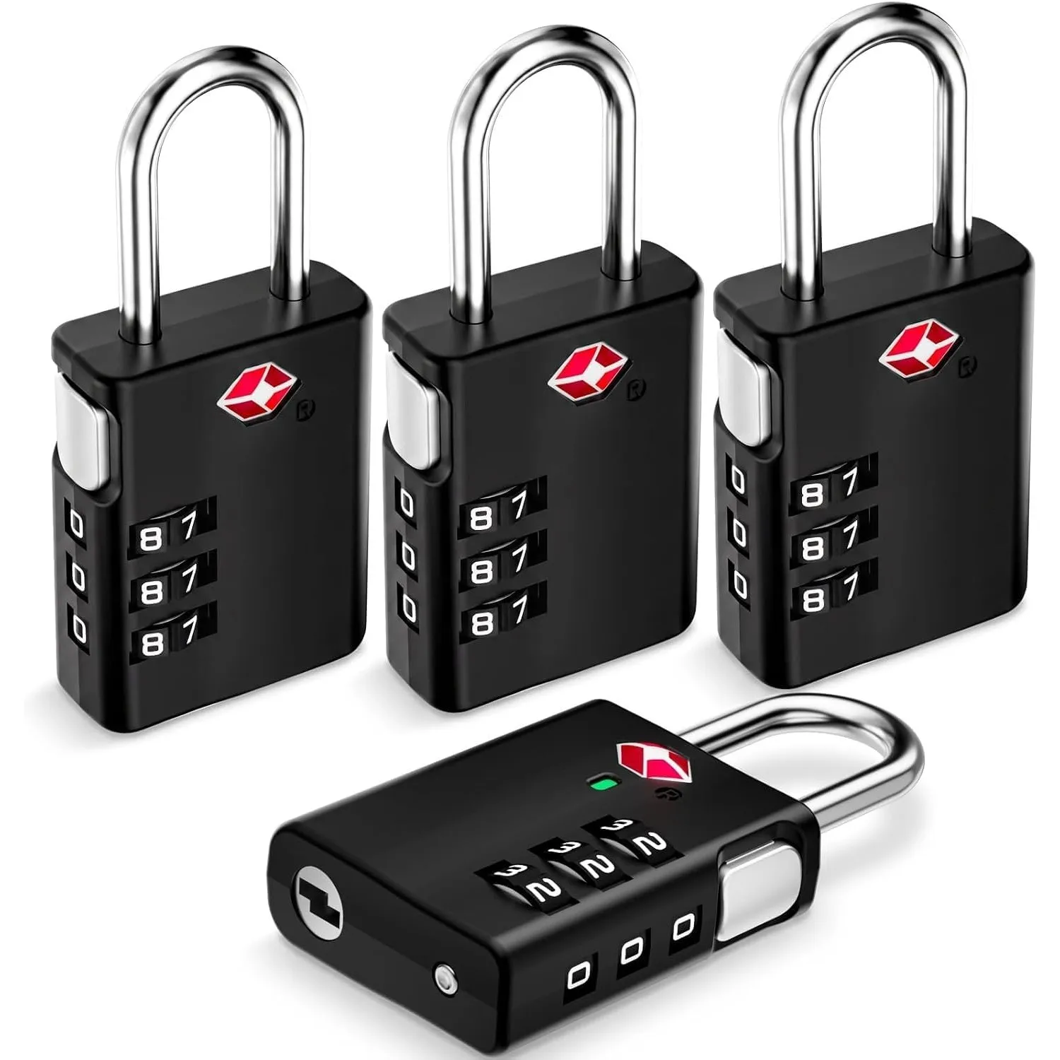 LUGGEX Zahlenschloss, TSA Kofferschloss, Vorhängeschloss mit Zahlencode Kofferschloss für Flugreisen, Zahlenschloss 3 S…