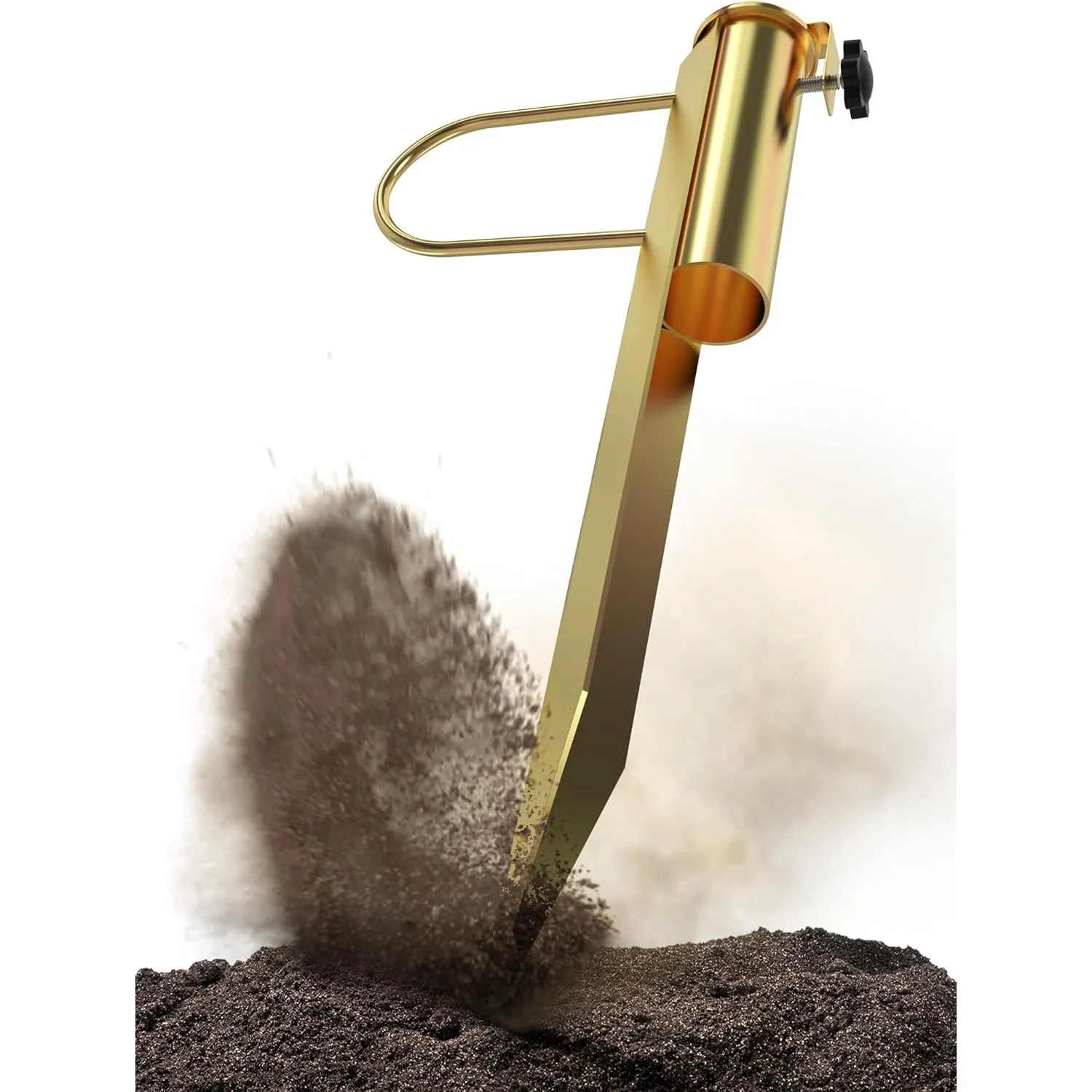 4smile Schirmständer Erdspieß aus Metall – Stabiler Sonnenschirmhalter Rasendorn, Bodenhülse Sonnenschirm für Strand & …