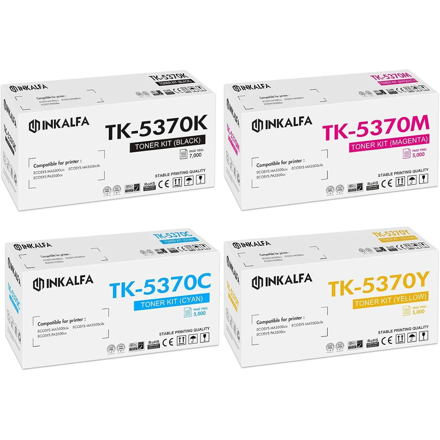 TK5370 TK-5370 Toner Kompatibel für Kyocera Ecosys PA3500cx MA3500cix