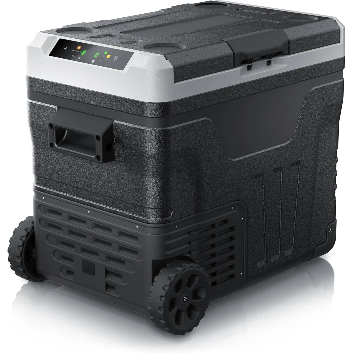 Brandson - Kompressor Kühlbox elektrisch - 2 Zonen / 2 Fächer 46 Liter – ECO Modus - LED Display – Gefriertruhe Kühlung…