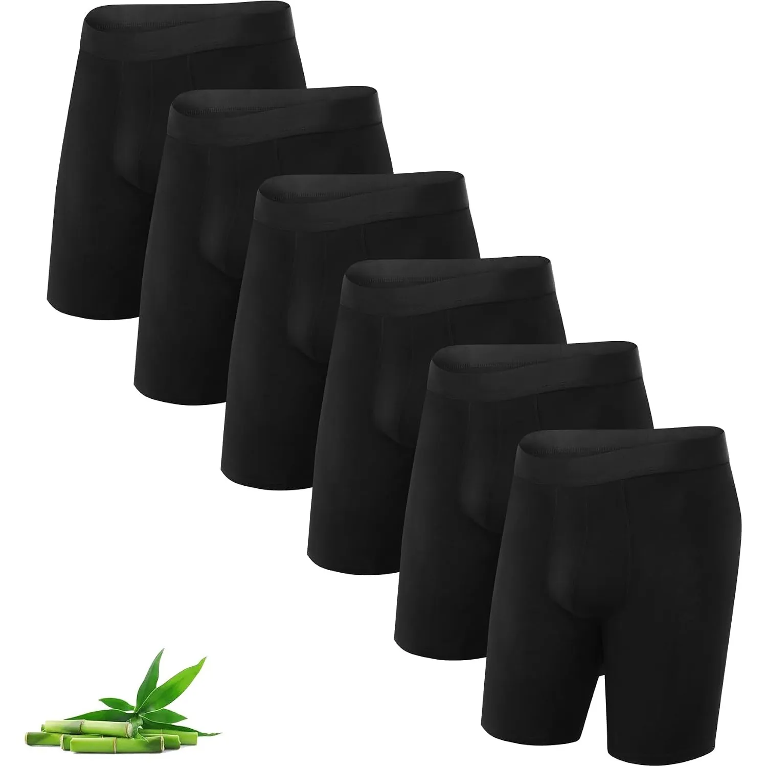 FALARY Bambus Boxershorts Herren Lang 3/6er Pack Unterhosen Männer