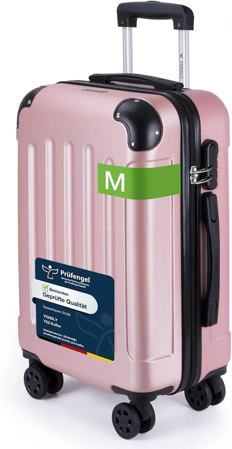 Trolley Koffer, Reisekoffer Suitcase, Rollkoffer Handgepäck, Hartschalenreisekoffer, Teleskopkoffer mit 4 Rollen 360°, …