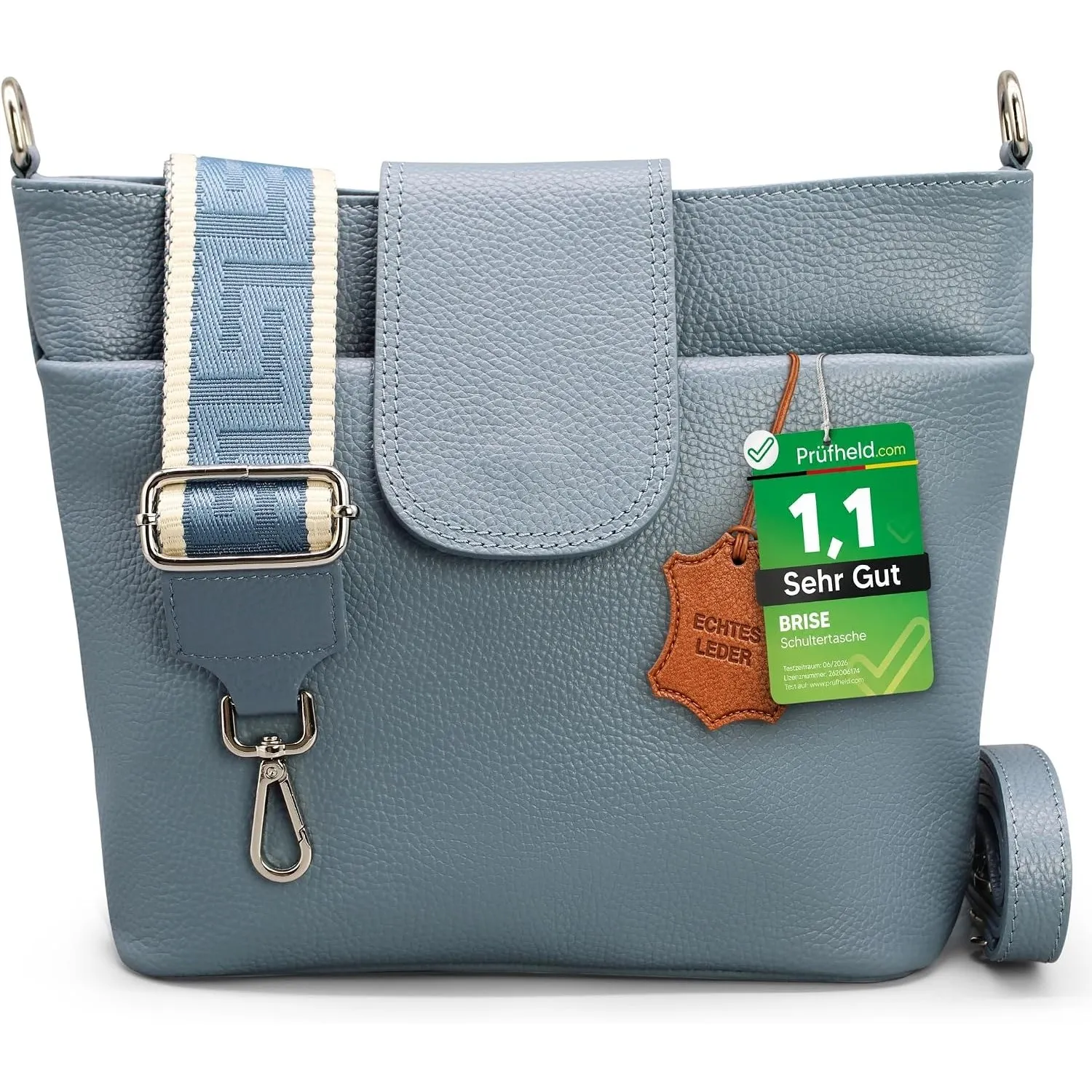 Brise Art ELLIE Damen Umhängetasche Echtleder Handgefertigt Crossbody Bag | [Test SEHR GUT, Note 1.1], Echtes Leder, Sc…