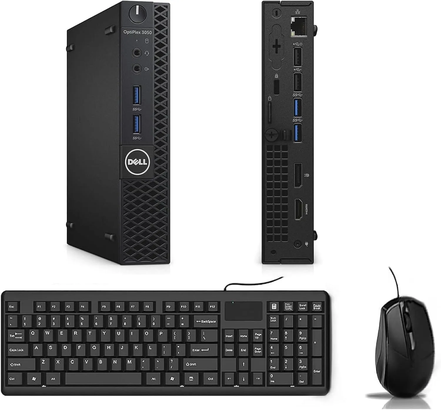 DELL Optiplex 3050 mini Desktop Computer, Intel Core i3-7100, 8GB RAM, 256GB SSD, WiFi, Bluetooth, US QWERTY Tastatur, …
