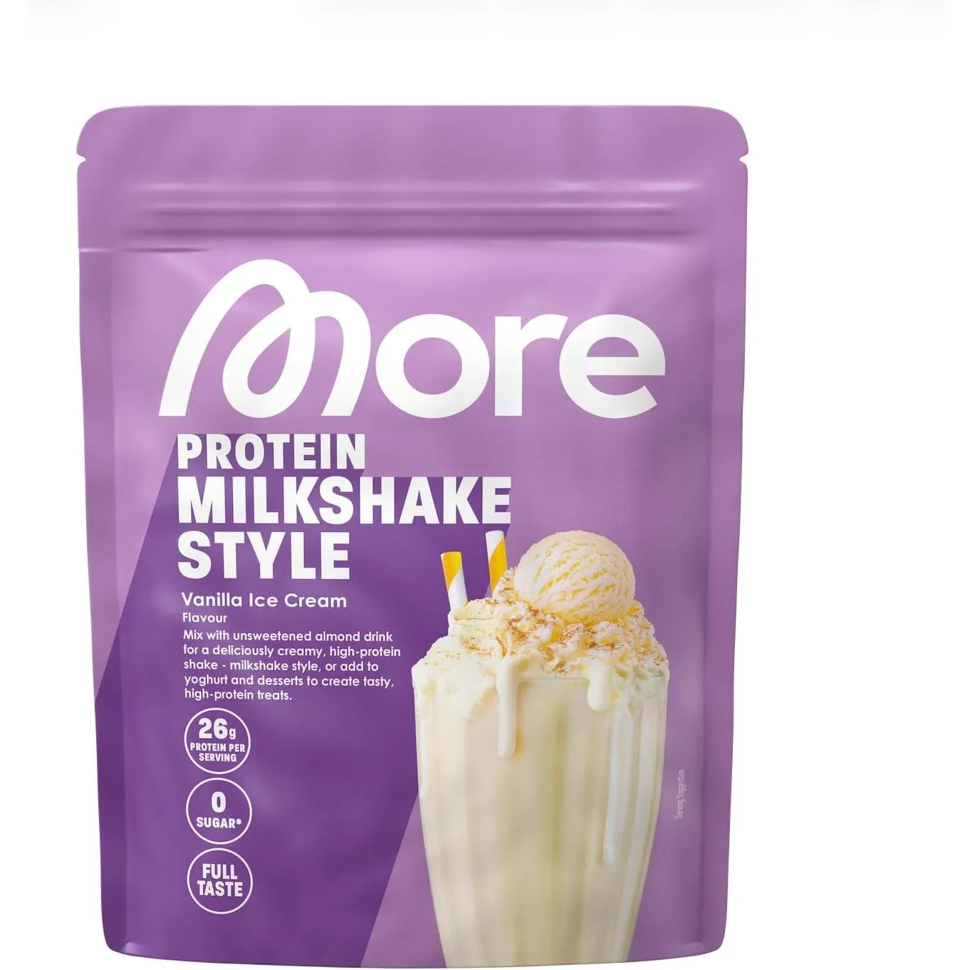 MORE Protein Milkshake, Vanilla Ice Cream, 750 g