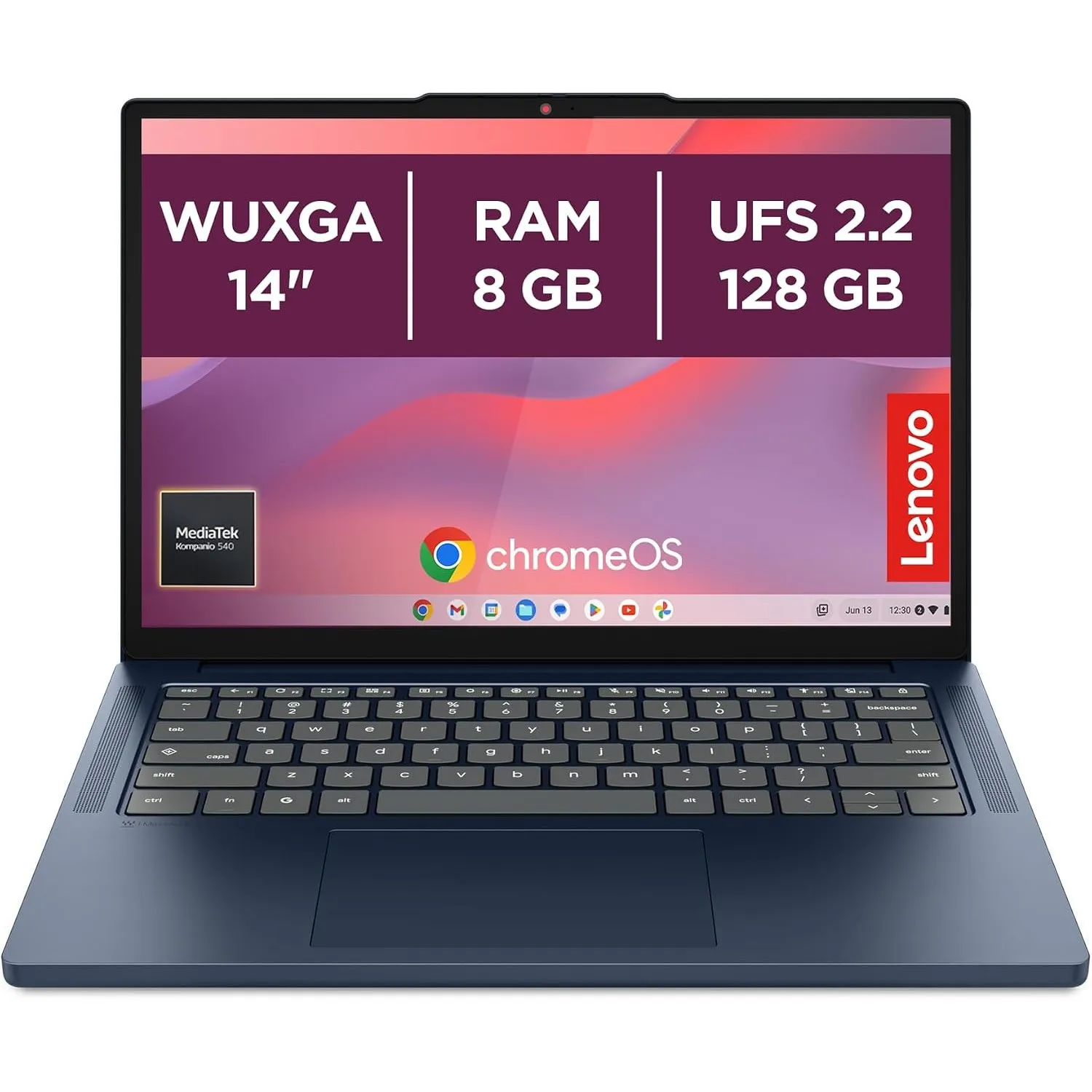 Lenovo Chromebook | Laptop |MediaTek| 8GB RAM | 128GB UFS 2.2|Ohne Netzteil