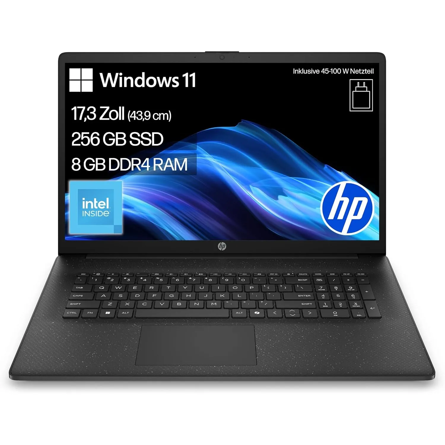 HP Laptop, 17,3" HD+, Intel N200, 8GB RAM, 256GB SSD