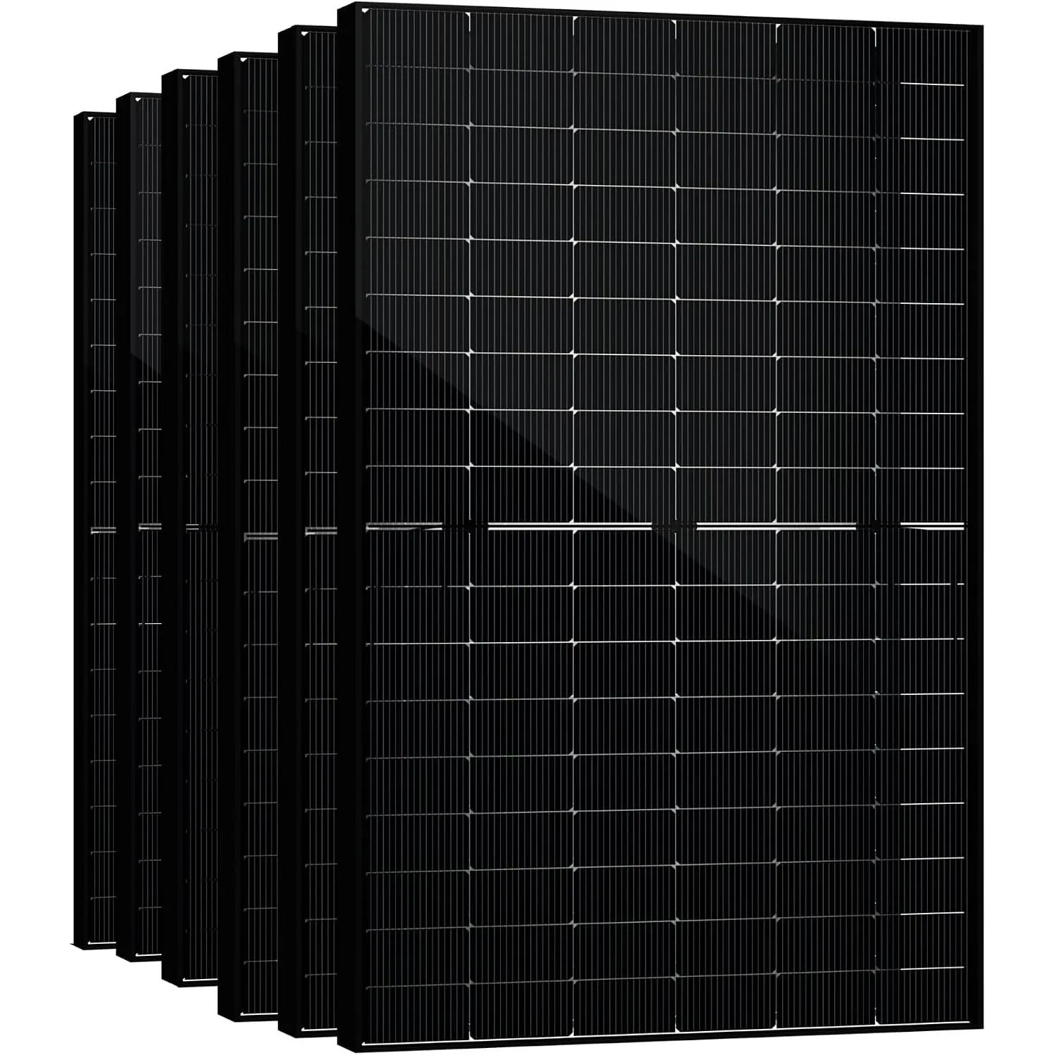 SAKETE Solarpanel 3000W Bifazial (+600W), Solarmodul Doppelglas Full Black, N-Typ Photovoltaik Modul für Balkonkraftwer…