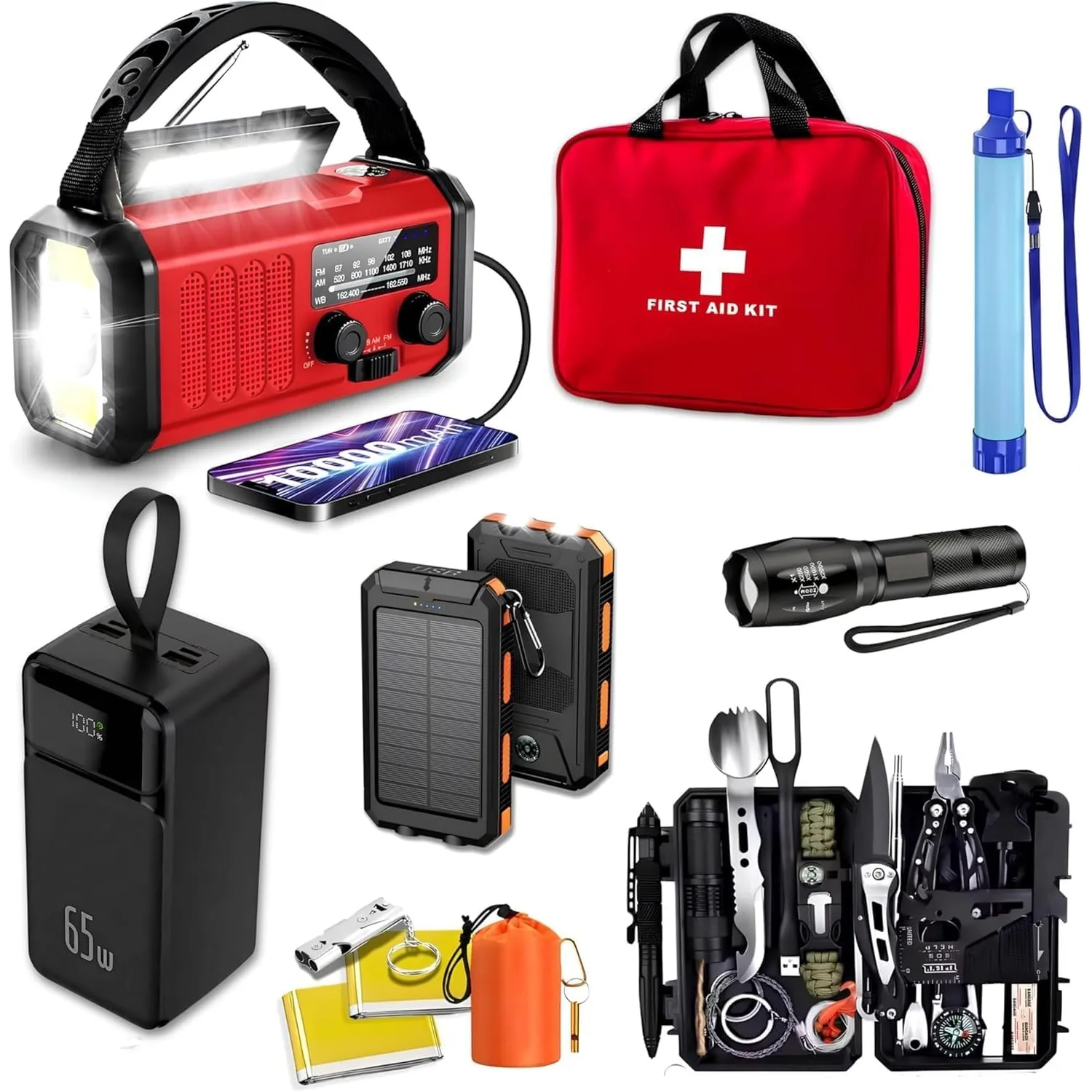 DreamGoods 70.000mAh Notfallpaket - Notfallpaket für Zuhause 72 Stunden - Überlebenspaket für Krieg, Stromausfall & Kat…