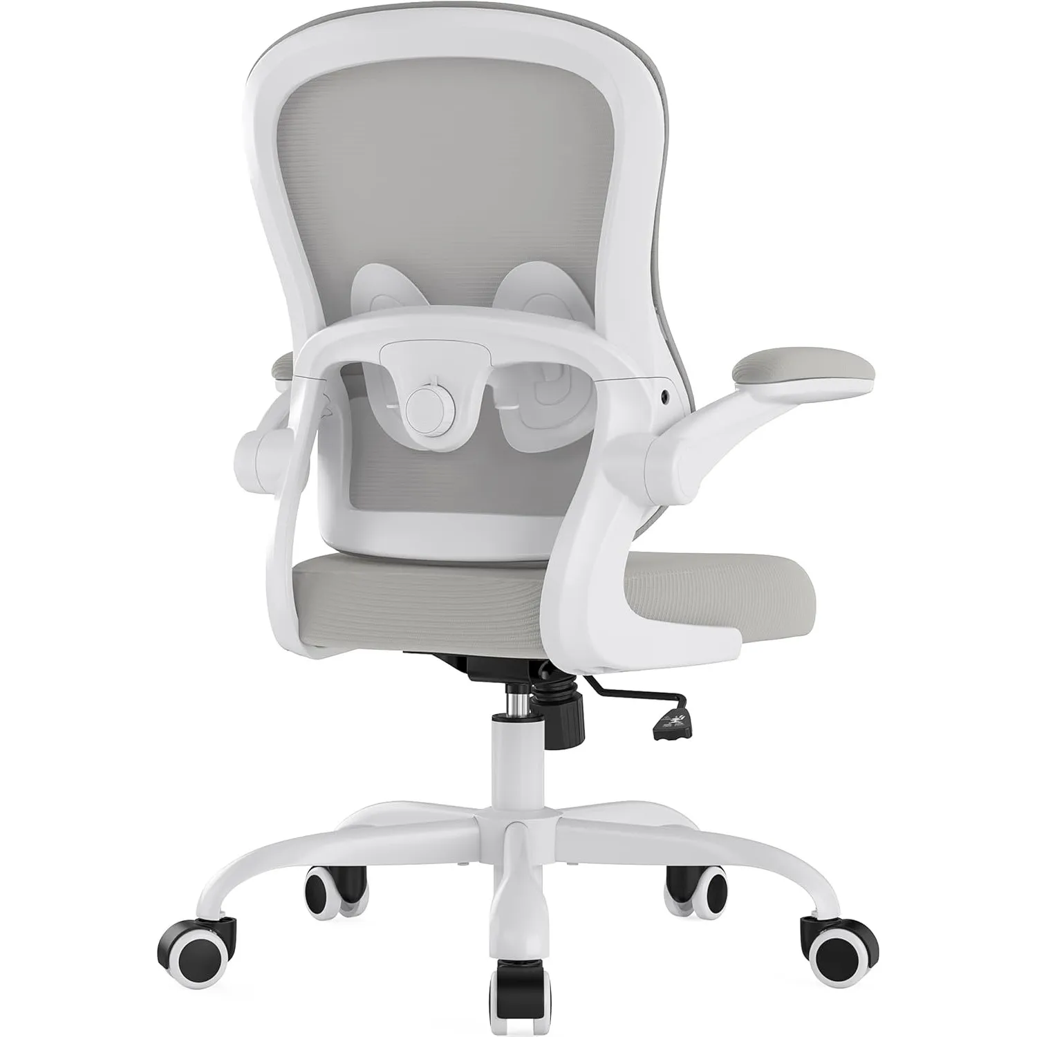 Farini Ergonomischer Mesh Rollcomputer Stuhl mit Verstellbarer Lendenstütze und aufklappbaren Armlehnen – Executive Sch…