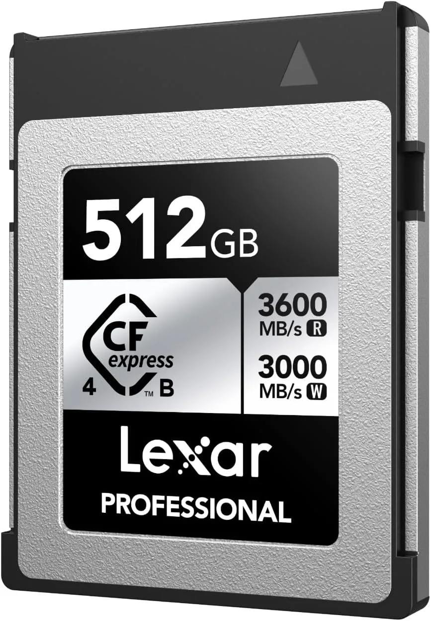 Lexar Professional CFexpress 4.0 Type B 512GB Memory Card, up to 3600MB/s Read, 3000MB/s Write, for 8K Raw Video, for D…