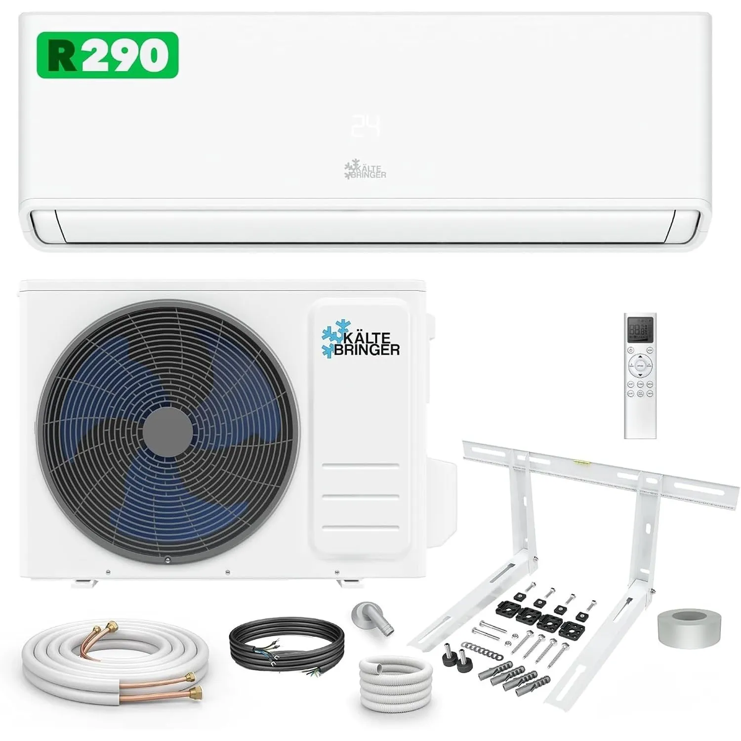 Kältebringer® Split Klimaanlage 12000 BTU 3,7 kW - Ohne F-Gas, R290