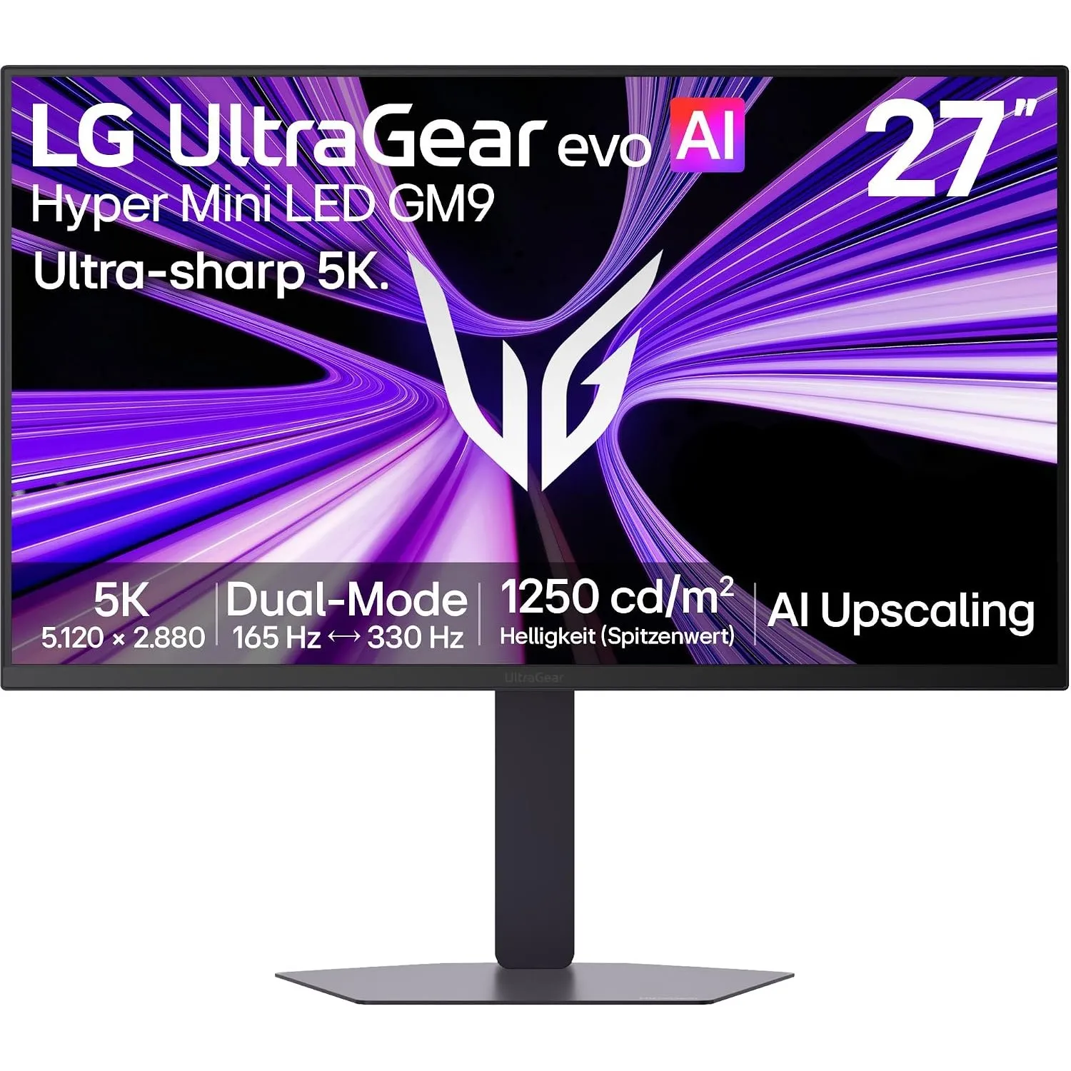 LG Ultragear™ evo 27GM950B-B 27 Zoll 5K IPS Hyper Mini LED Gaming-Monitor, 165Hz/330Hz, AI Upscaling, DisplayHDR 1000, …