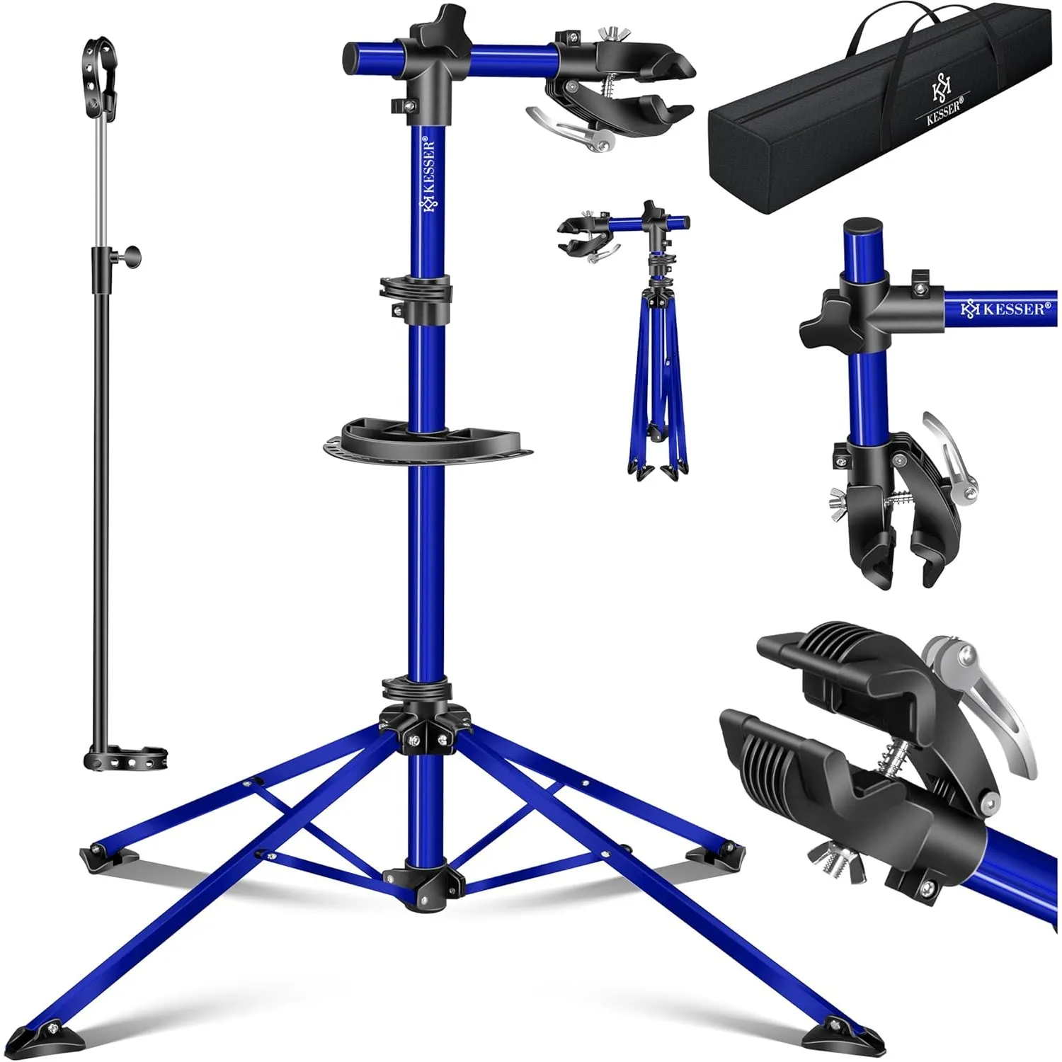 KESSER® Fahrradmontageständer Profi 50kg - 360° drehbar für E-Bike, Mountainbike & Fahrrad, höhenverstellbarer Reparatu…