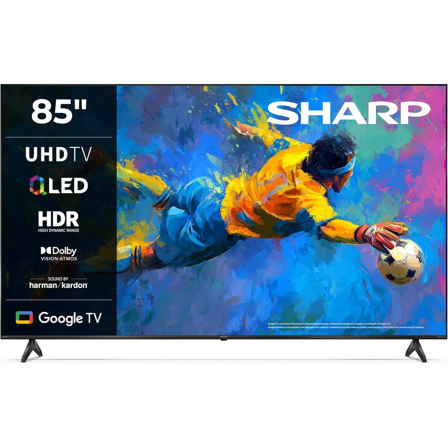 Sharp 85HP5765E QLED Fernseher 85 Zoll Google TV - 4K UHD Smart TV mit Dolby Vision HDR, Dolby Atmos, Sound by Harman K…