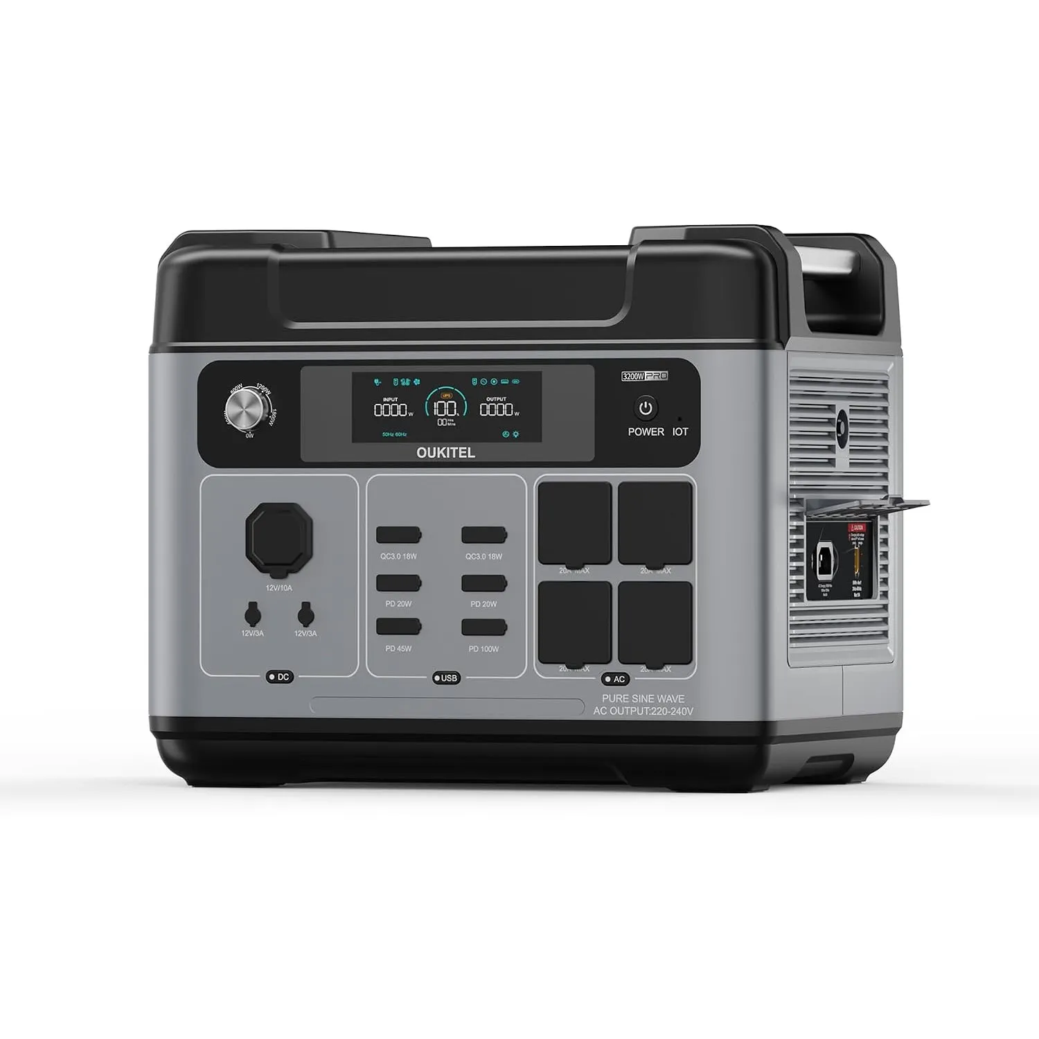 OUKITEL P2001E Pro Tragbare Powerstation 3200W, LiFePO4 Batterie 2048Wh
