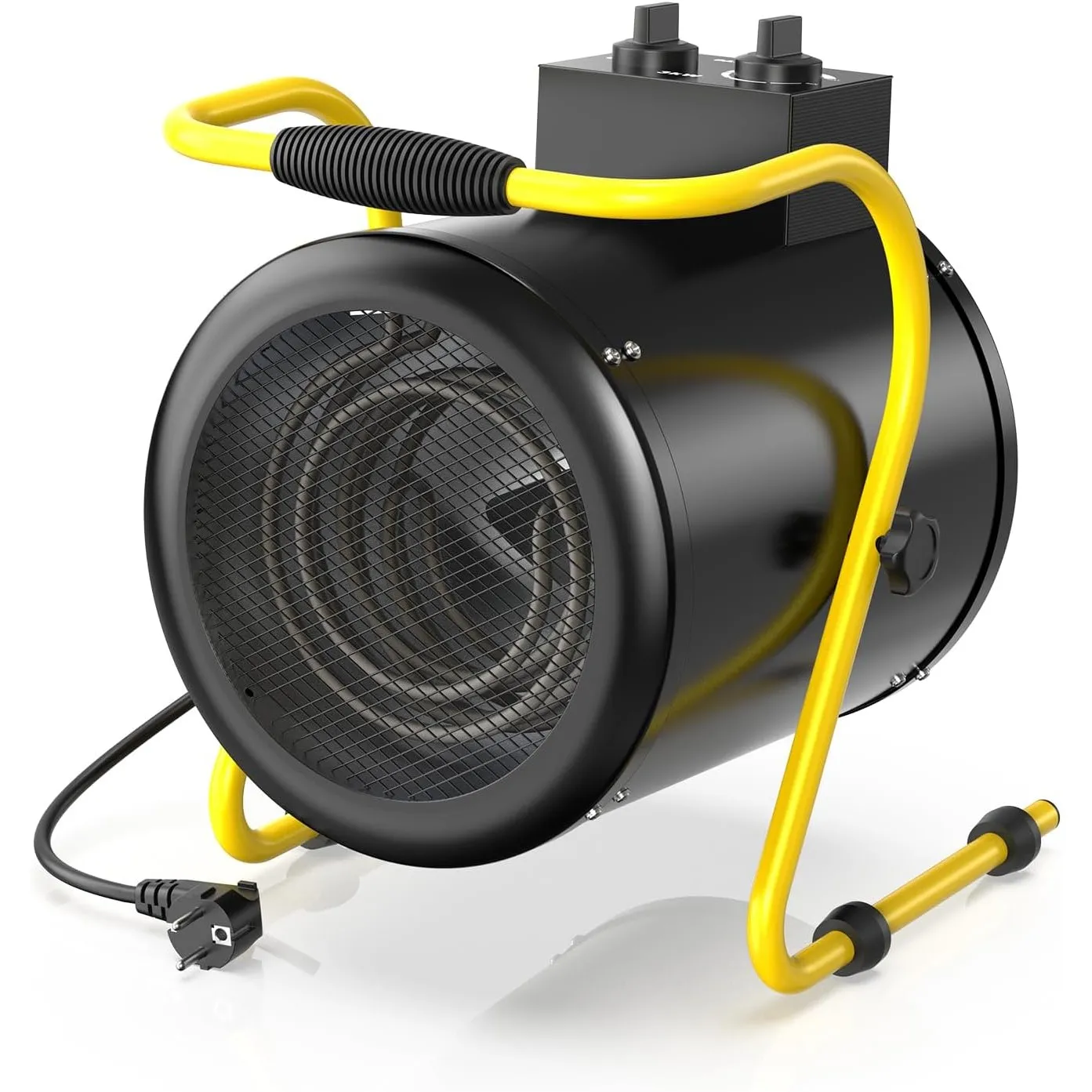 DAHTEC Heizlüfter 3000W 230V Elektroheizer mit Thermostat für Große Räume