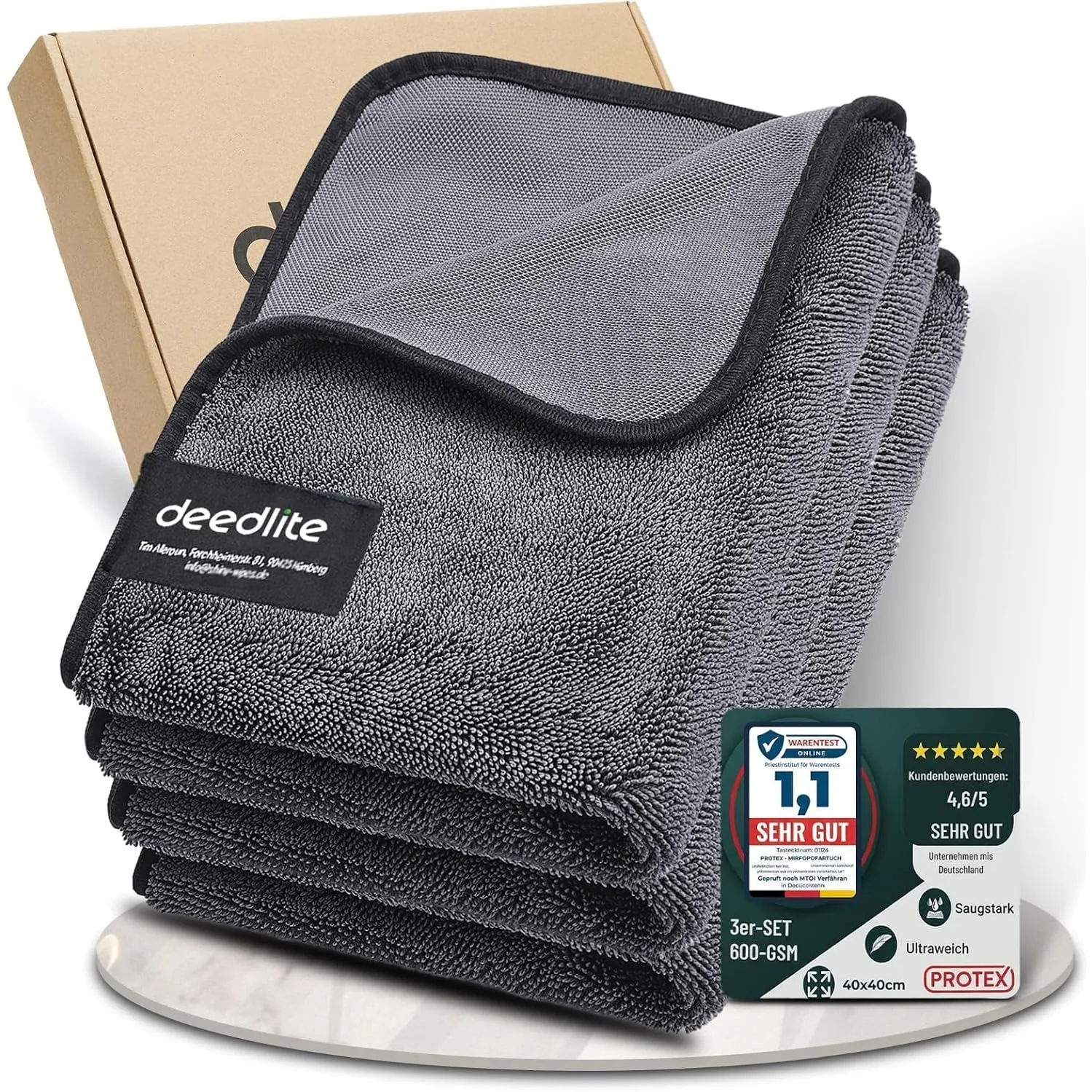 Deedlite Shiny Bath Wipes XXL Trockentuch Dusche, Fast Dry Auto Trockentuch, Mikrofasertücher, Premium Tuch für Auto, D…