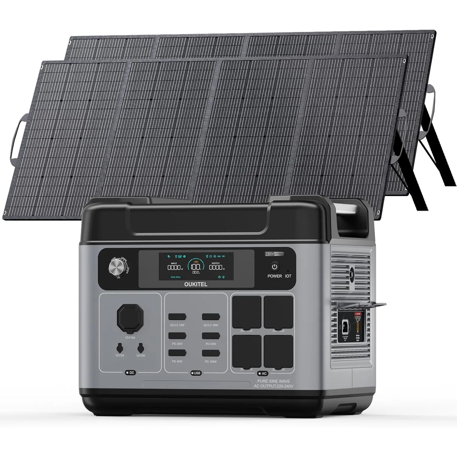 OUKITEL Solargenerator 3200W mit 2x200W Solarpanel