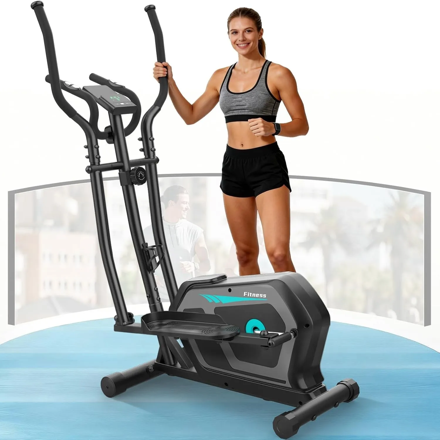 3-in-1 Crosstrainer für Zuhause mit 16-Stufen Widerstand,6KG Schwungrad