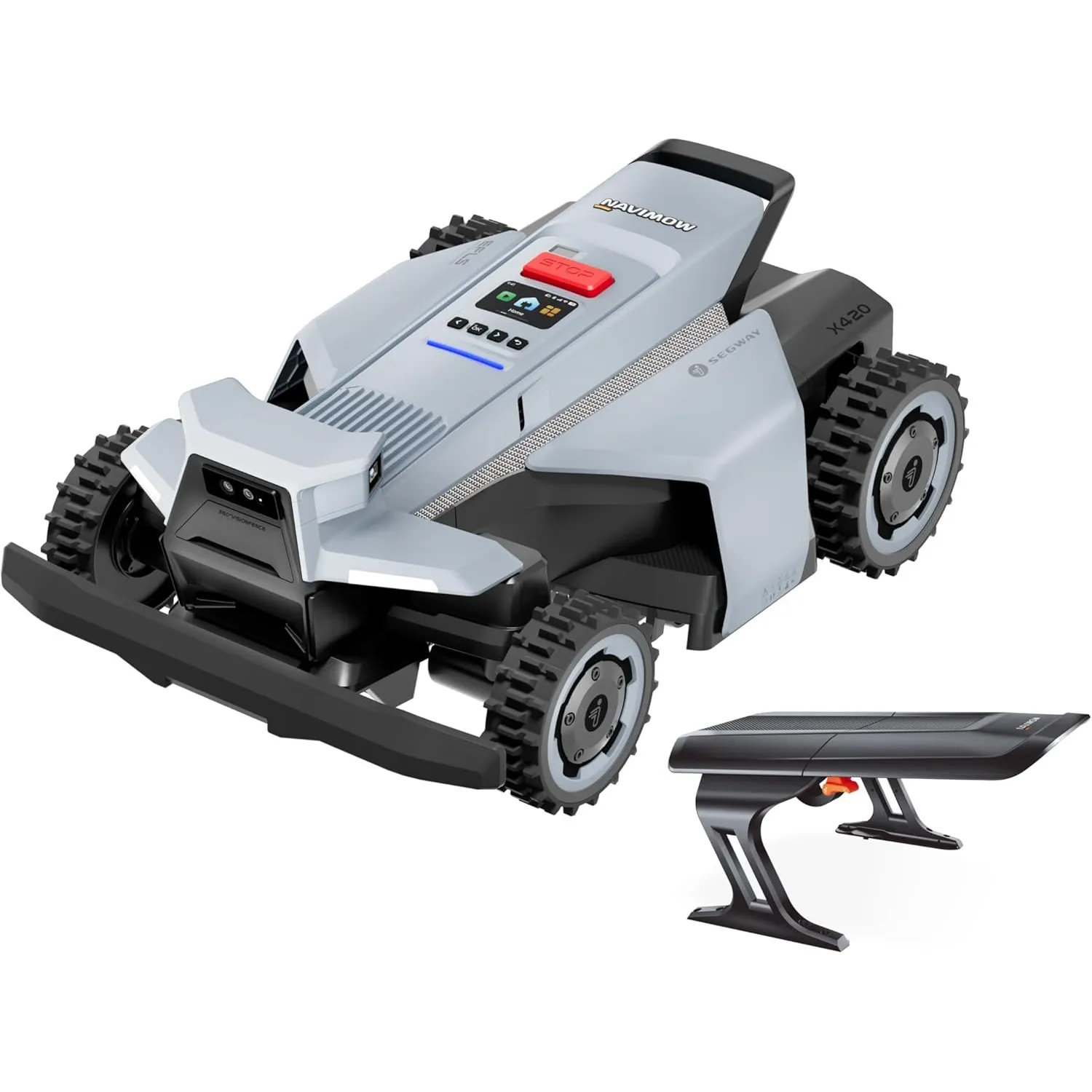 Segway Navimow X420 Mähroboter ohne Begrenzungskabel mit Garage X (separater Versand) für 2000 ㎡, Zero-Turn AWD für 84%…
