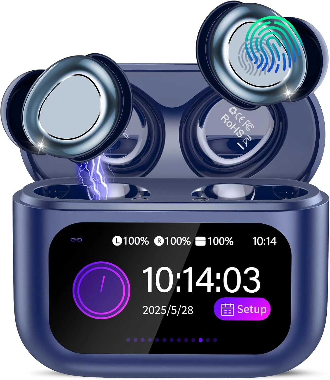 ZYHKON Bluetooth Kopfhörer, Bluetooth 5.4 Schlafkopfhörer In Ear mit Touchscreen, 48H Spielzeit Mini Kopfhörer mit HiFi…